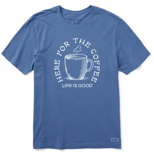 Men's Here for the Coffee Short Sleeve Tee Life is Good