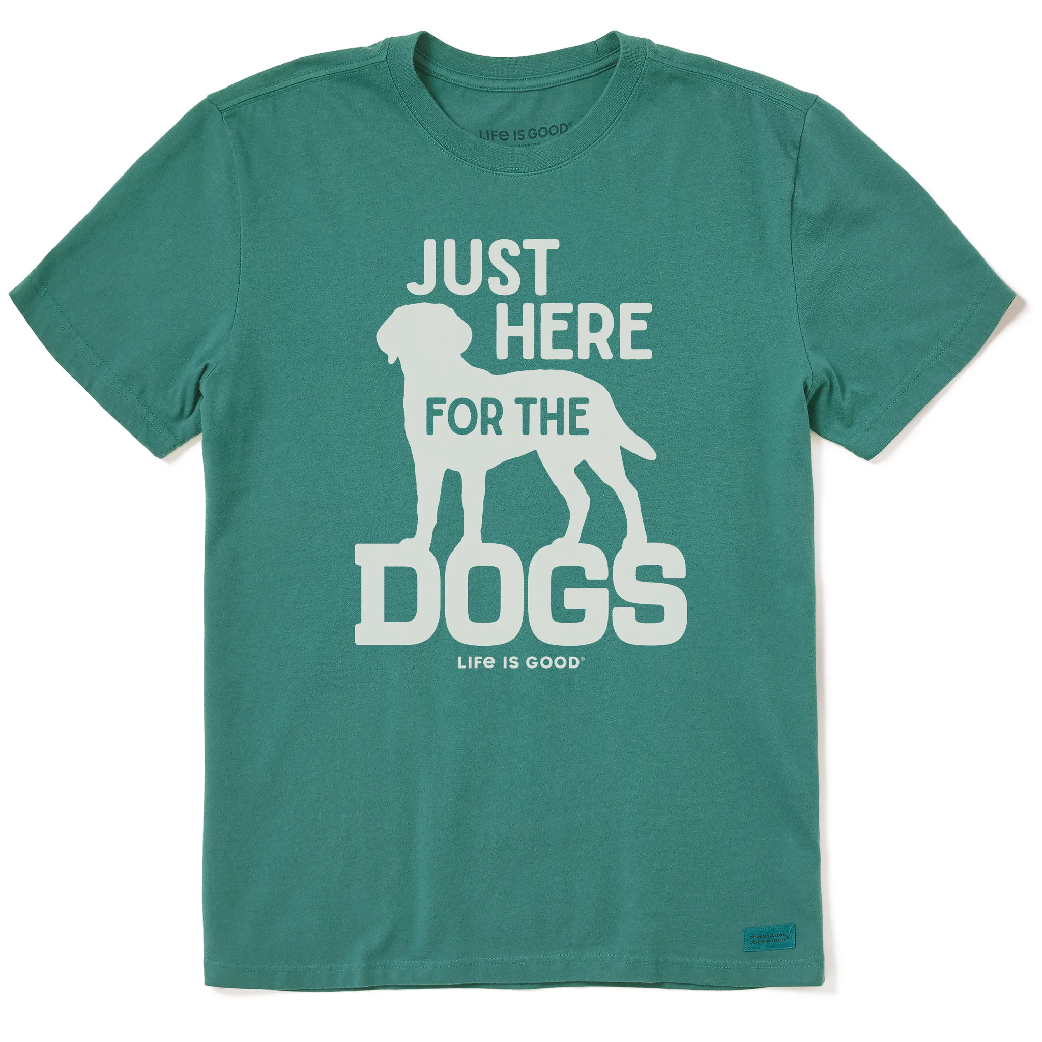 Men's Here for the Dogs Short Sleeve Crusher Tee Life is Good