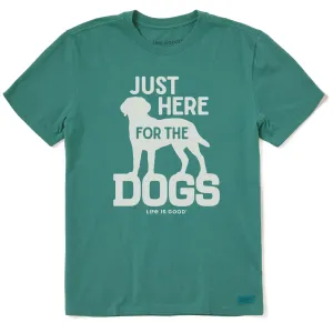 Men's Here for the Dogs Short Sleeve Crusher Tee Life is Good