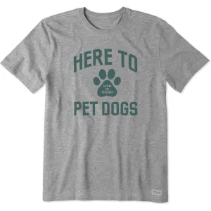 Men's Here to Pet Dogs Short Sleeve Tee Life is Good