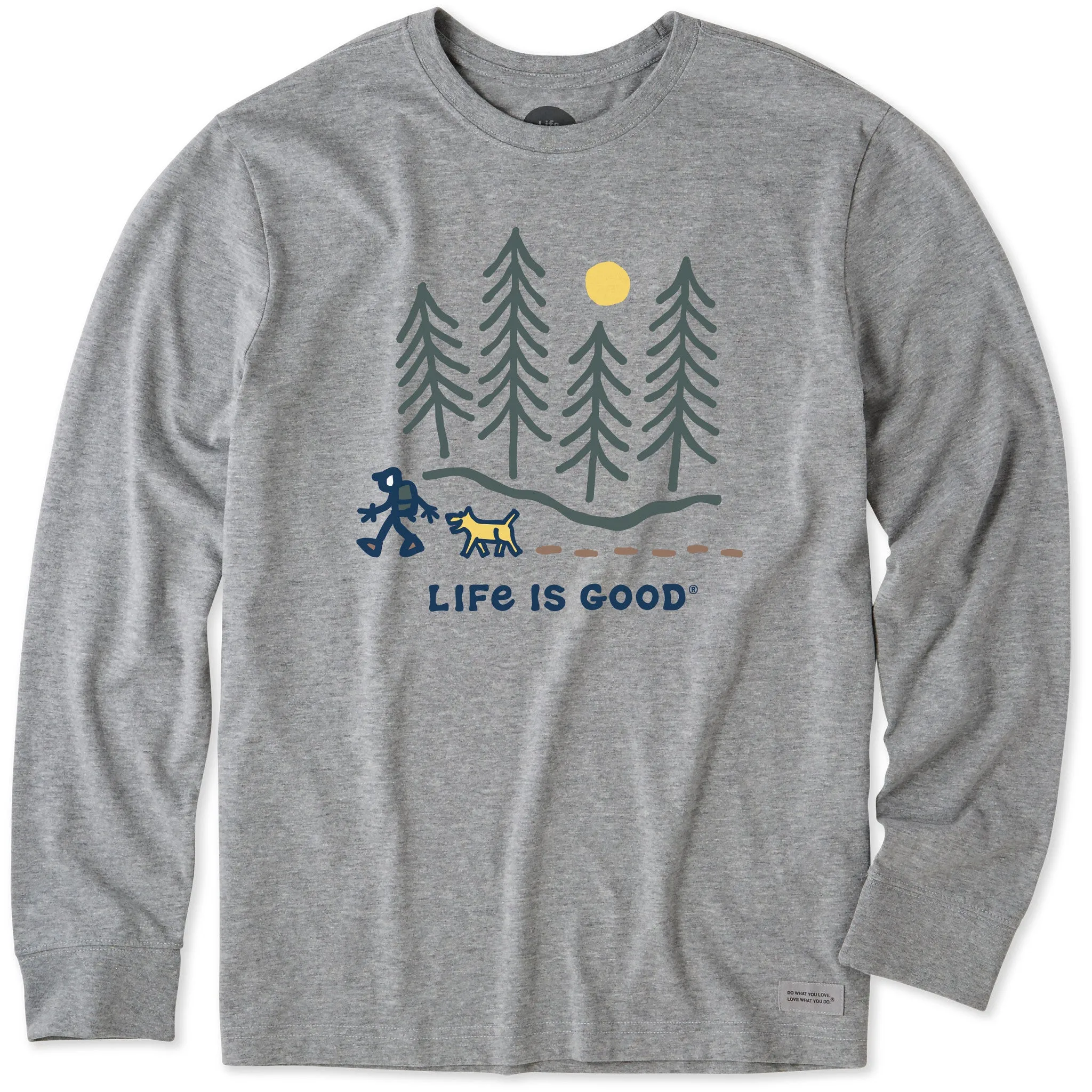 Men's Hiking through the Woods Long Sleeve Tee Life is Good