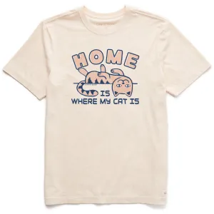Men's Home is Where My Cat Is Short Sleeve Crusher Tee Life is Good