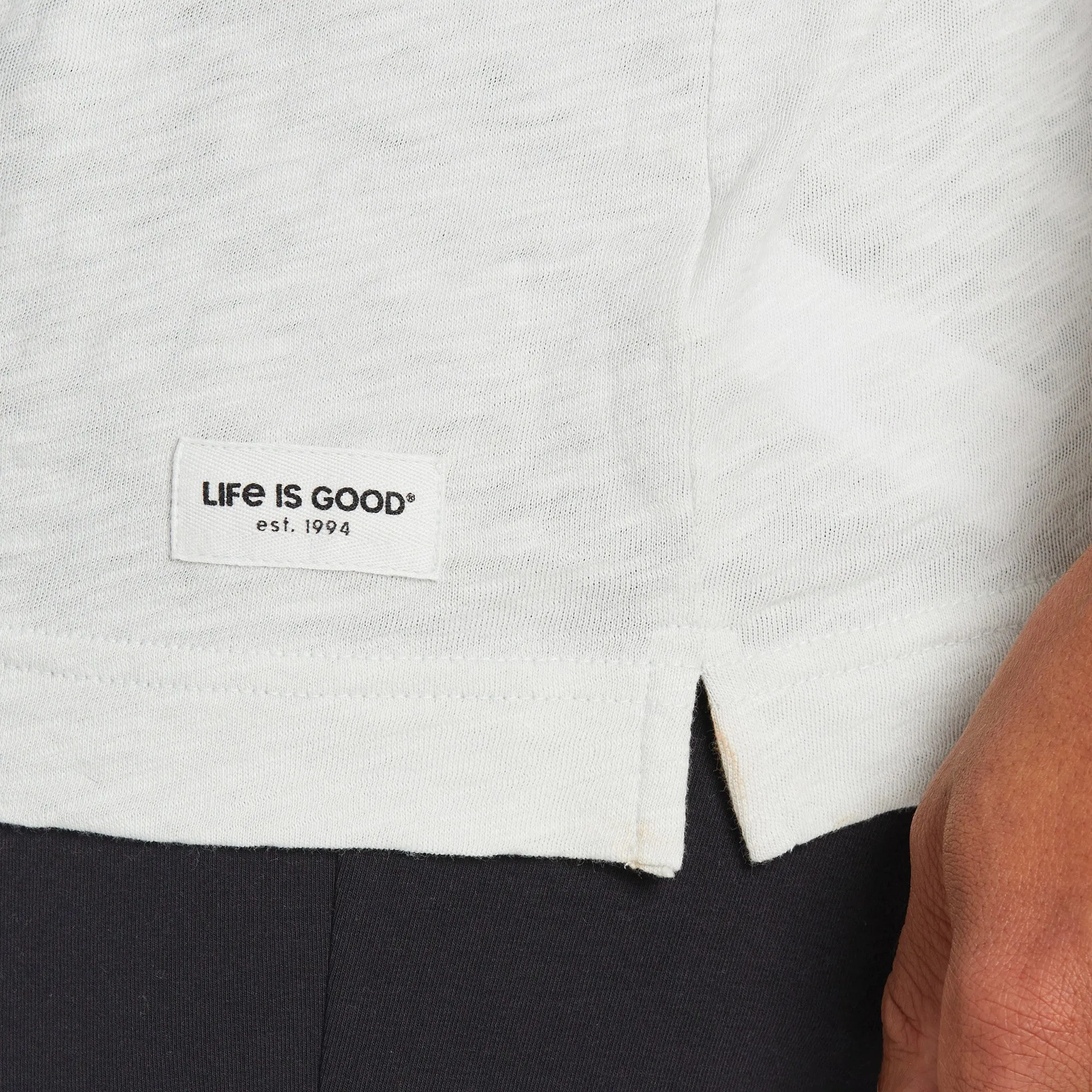 Men's Hooks and Tackle Textured Slub Tee Life is Good