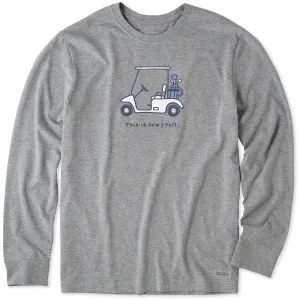 Men's How I Roll Golf Cart Long Sleeve Tee Life is Good