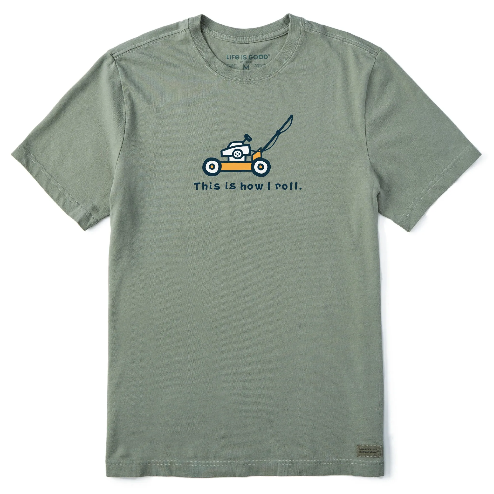 Men's How I Roll Lawnmower Short Sleeve Tee Life is Good