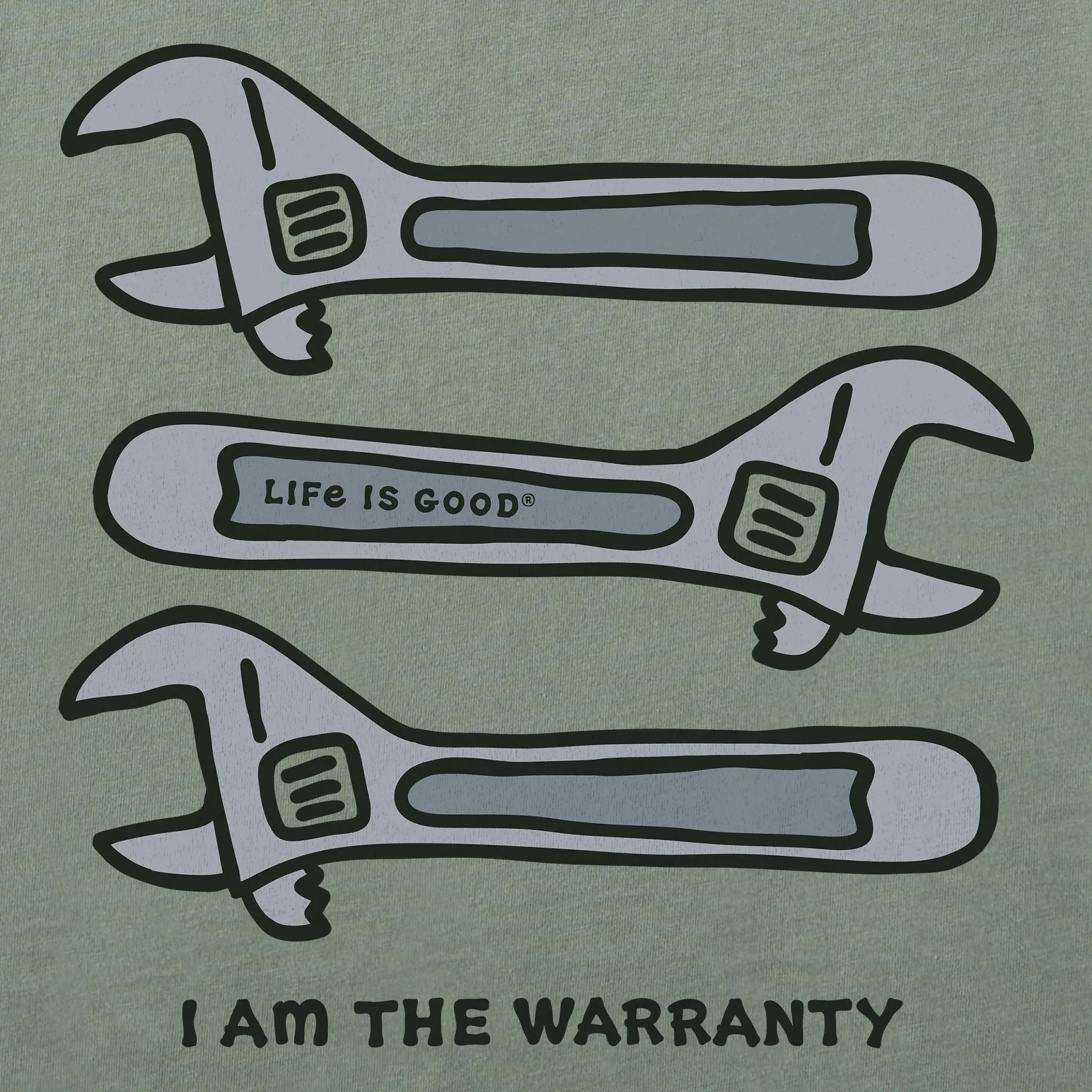 Men's I Am the Warranty Wrenches Short Sleeve Tee Life is Good