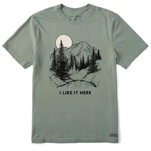 Men's I Like it Here Take it Outside Mountains Short Sleeve Tee Life is Good