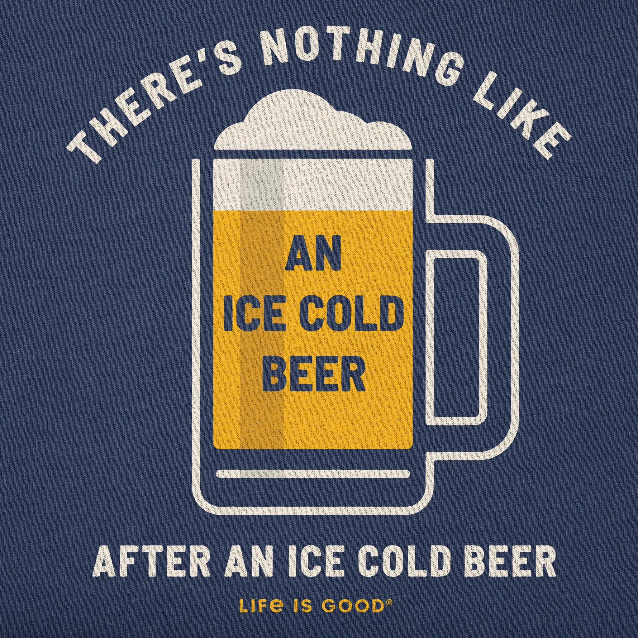 Men's Ice Cold Beer after Ice Cold Beer Short Sleeve Tee Life is Good
