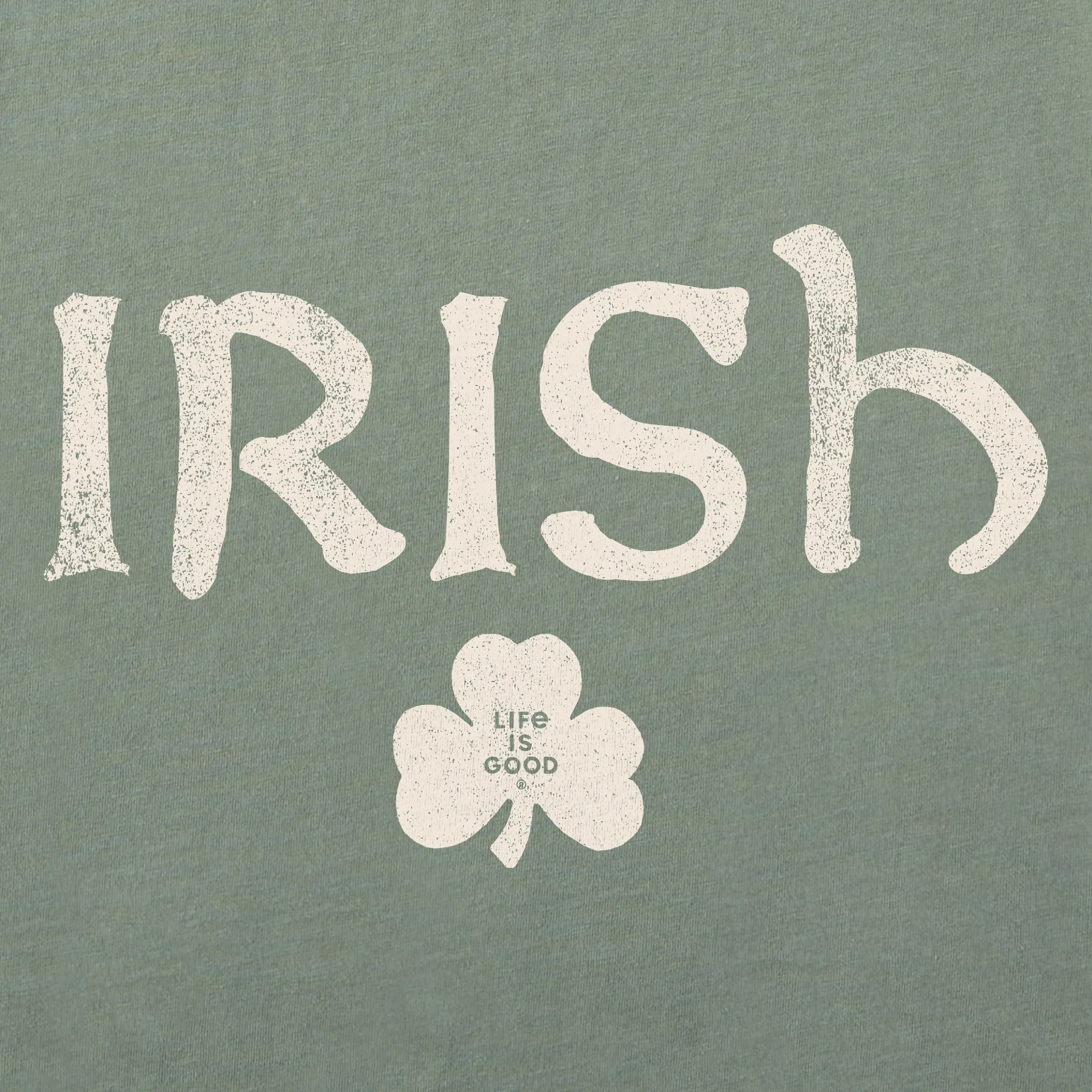 Men's Irish Clover 2 Long Sleeve Crusher Tee Life is Good