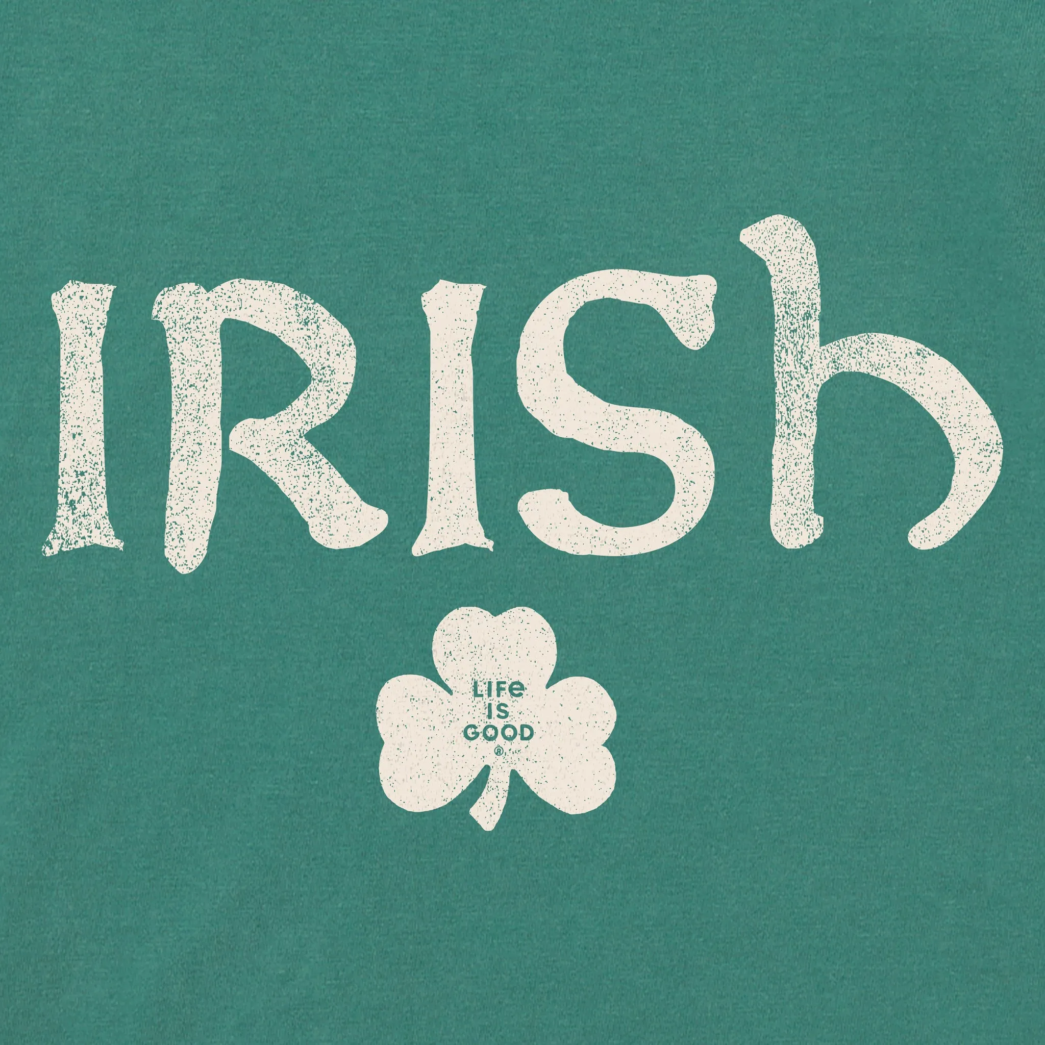 Men's Irish Clover 2 Long Sleeve Crusher Tee Life is Good