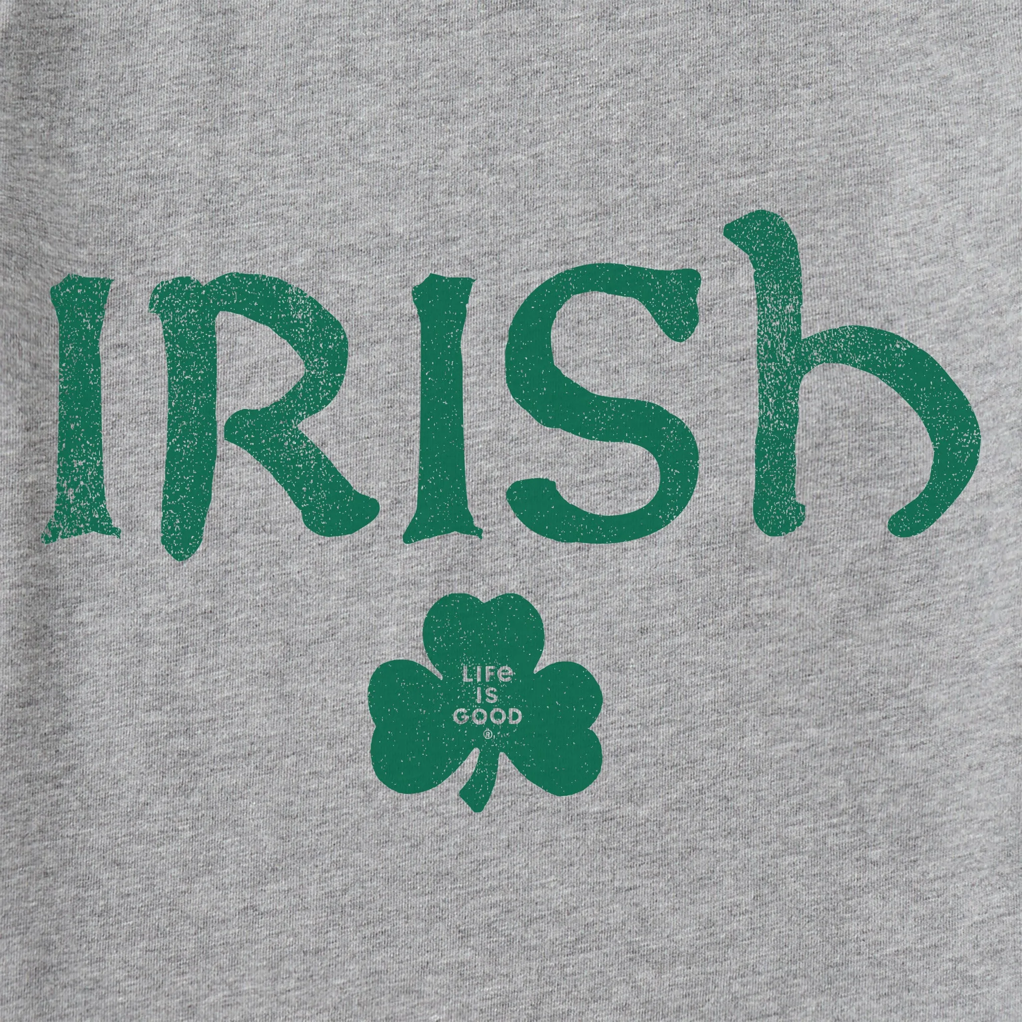 Men's Irish Clover 2 Short Sleeve Crusher Tee Life is Good