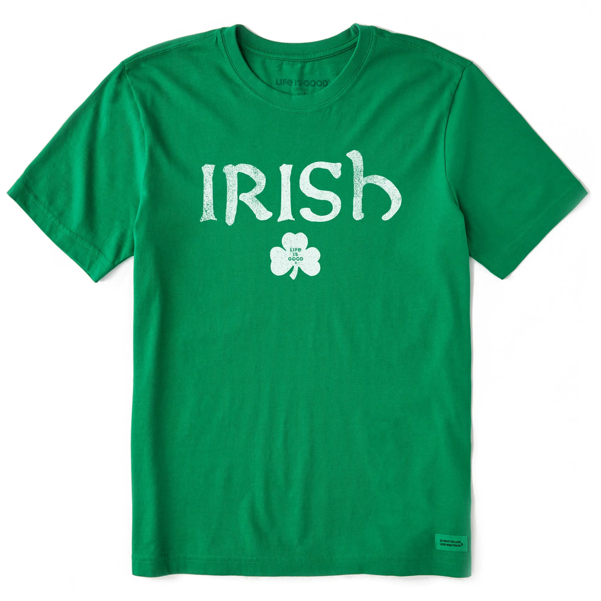 Men's Irish Clover 2 Short Sleeve Crusher Tee Life is Good