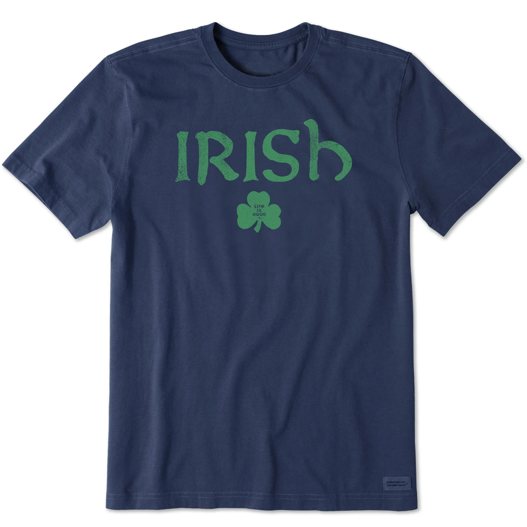 Men's Irish Clover 2 Short Sleeve Crusher Tee Life is Good