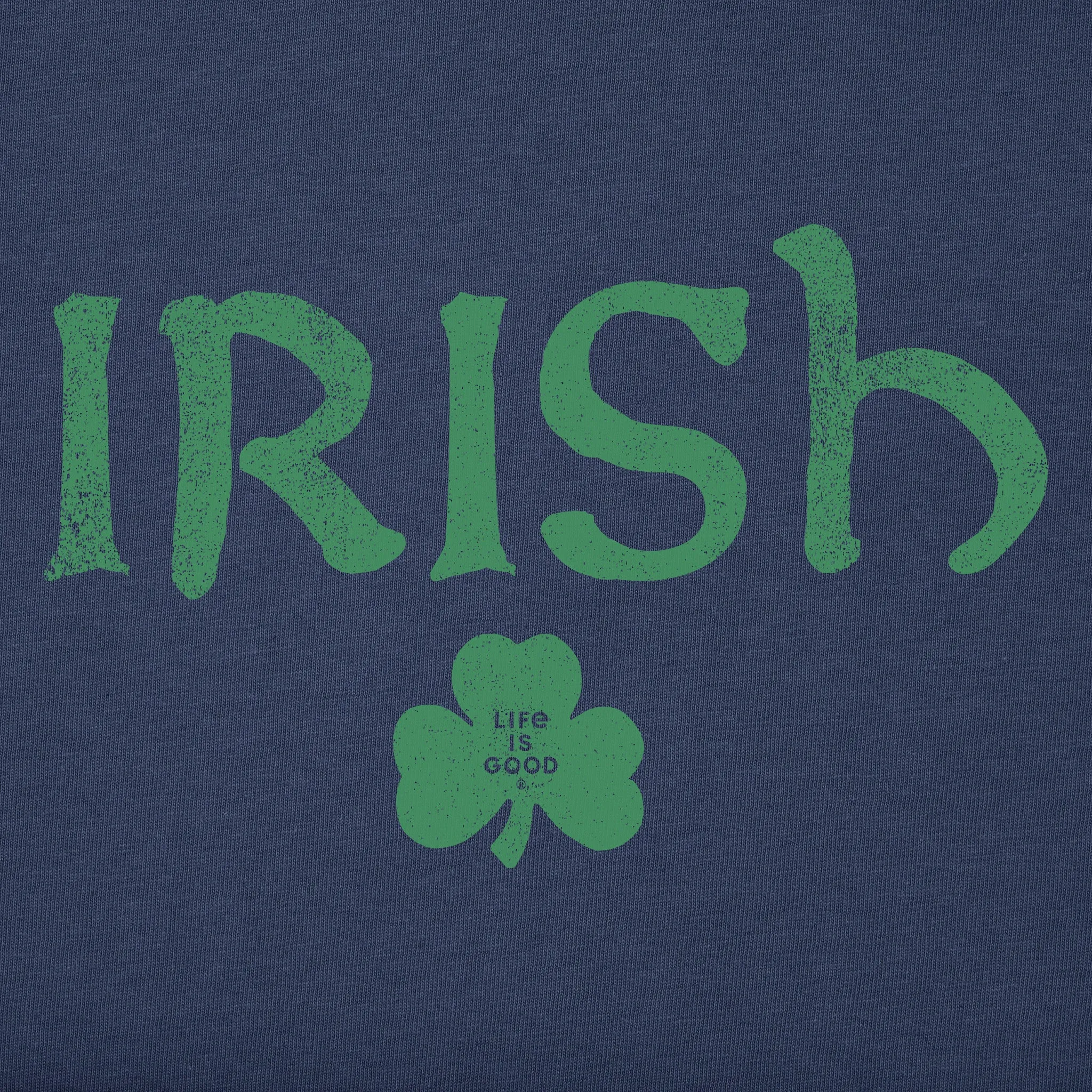 Men's Irish Clover 2 Short Sleeve Crusher Tee Life is Good