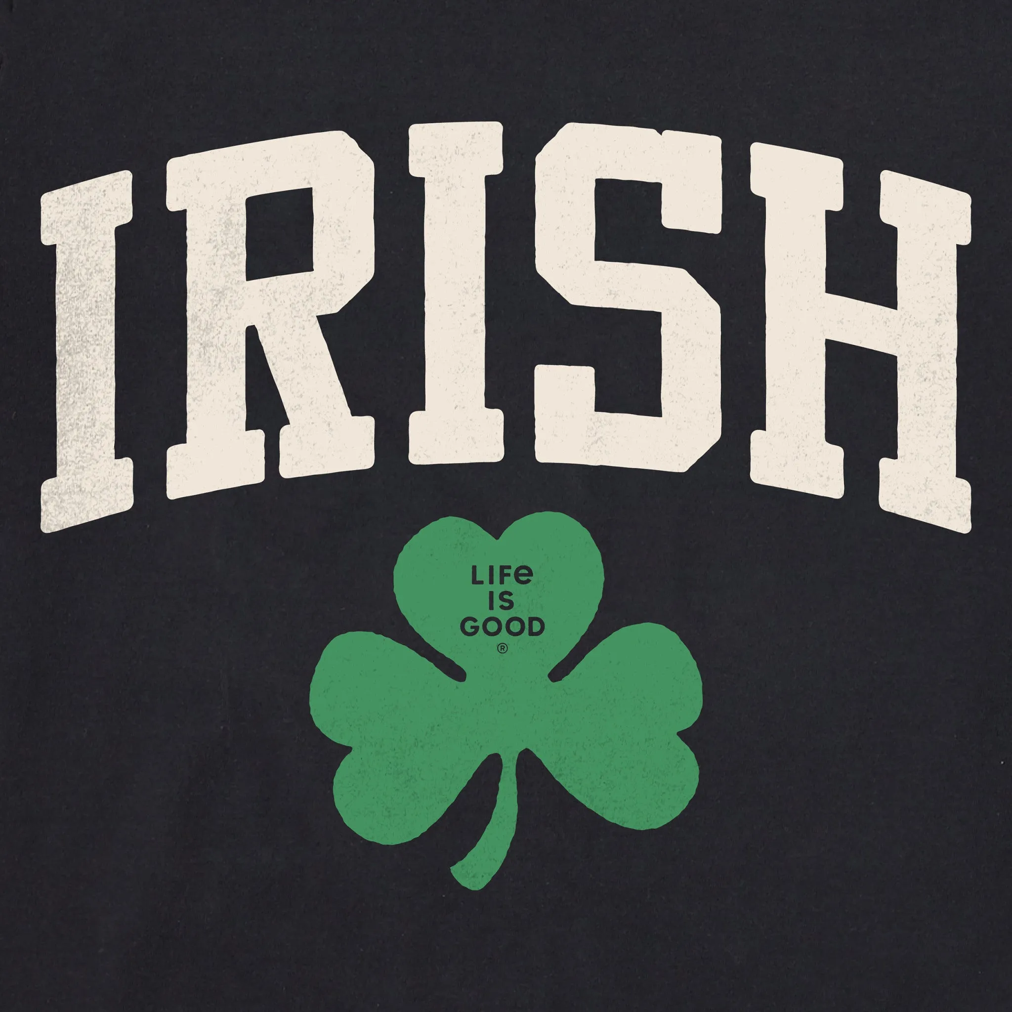 Men's Irish Clover Long Sleeve Crusher Tee Life is Good