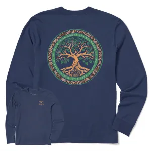 Men's Irish Roots Bloom Tree Long Sleeve Crusher Tee Life is Good