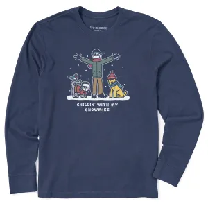 Men's Jake & Friends Snowmies Long Sleeve Crusher Tee Life is Good