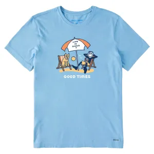 Men's Jake & Rocket Good Times Beach Short Sleeve Tee Life is Good