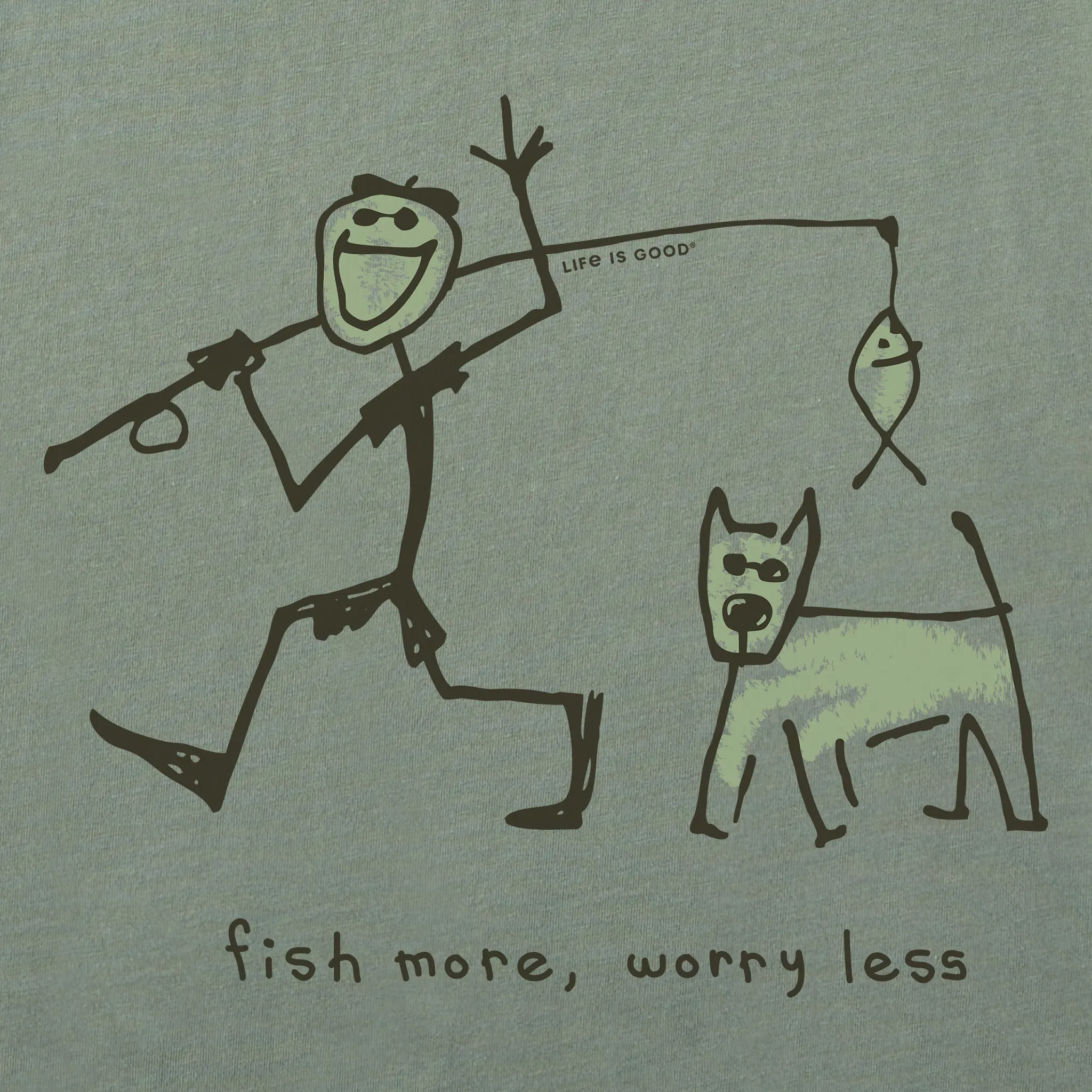 Men's Jake & Rocket Karma Fish Short Sleeve Crusher Tee Life is Good