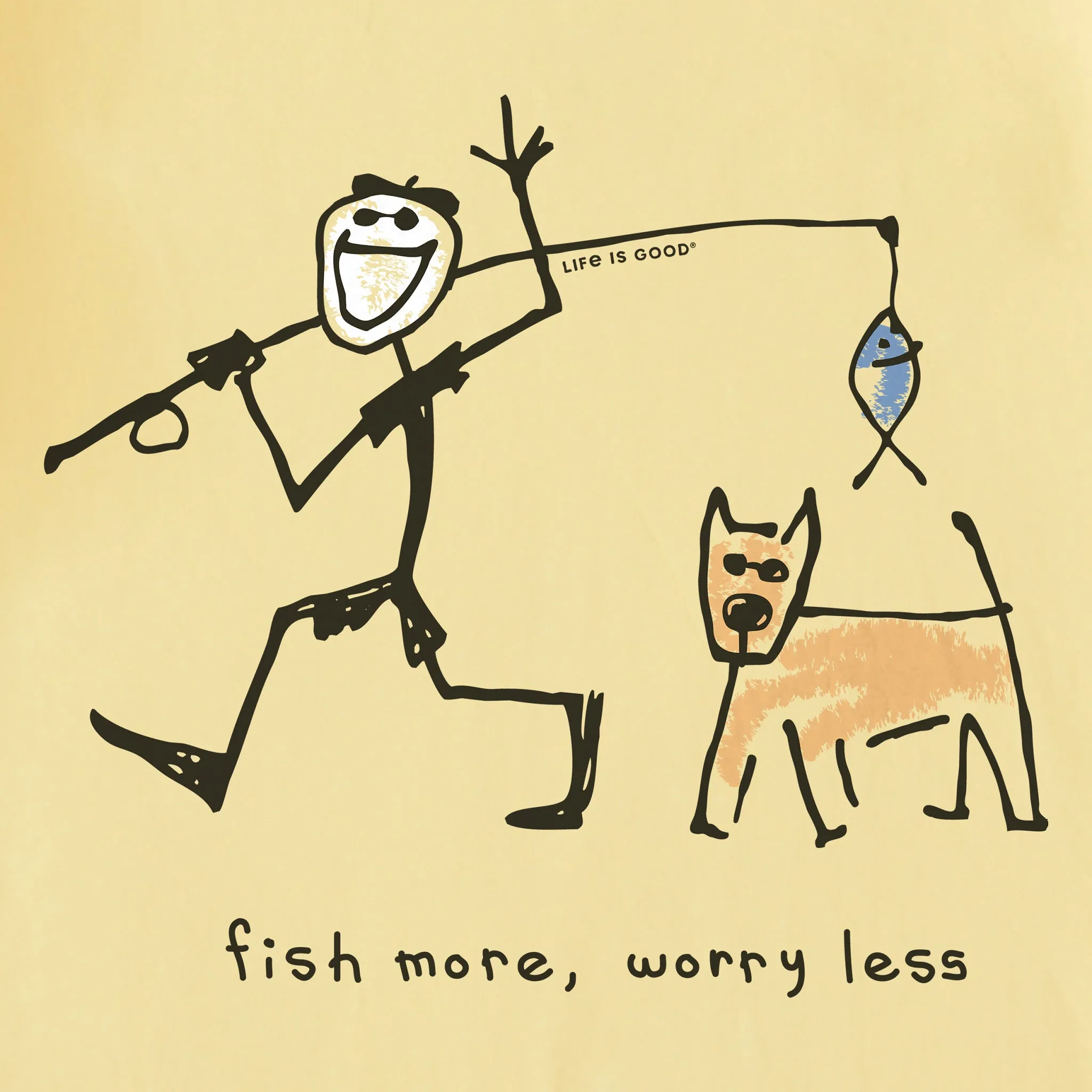 Men's Jake & Rocket Karma Fish Short Sleeve Crusher Tee Life is Good