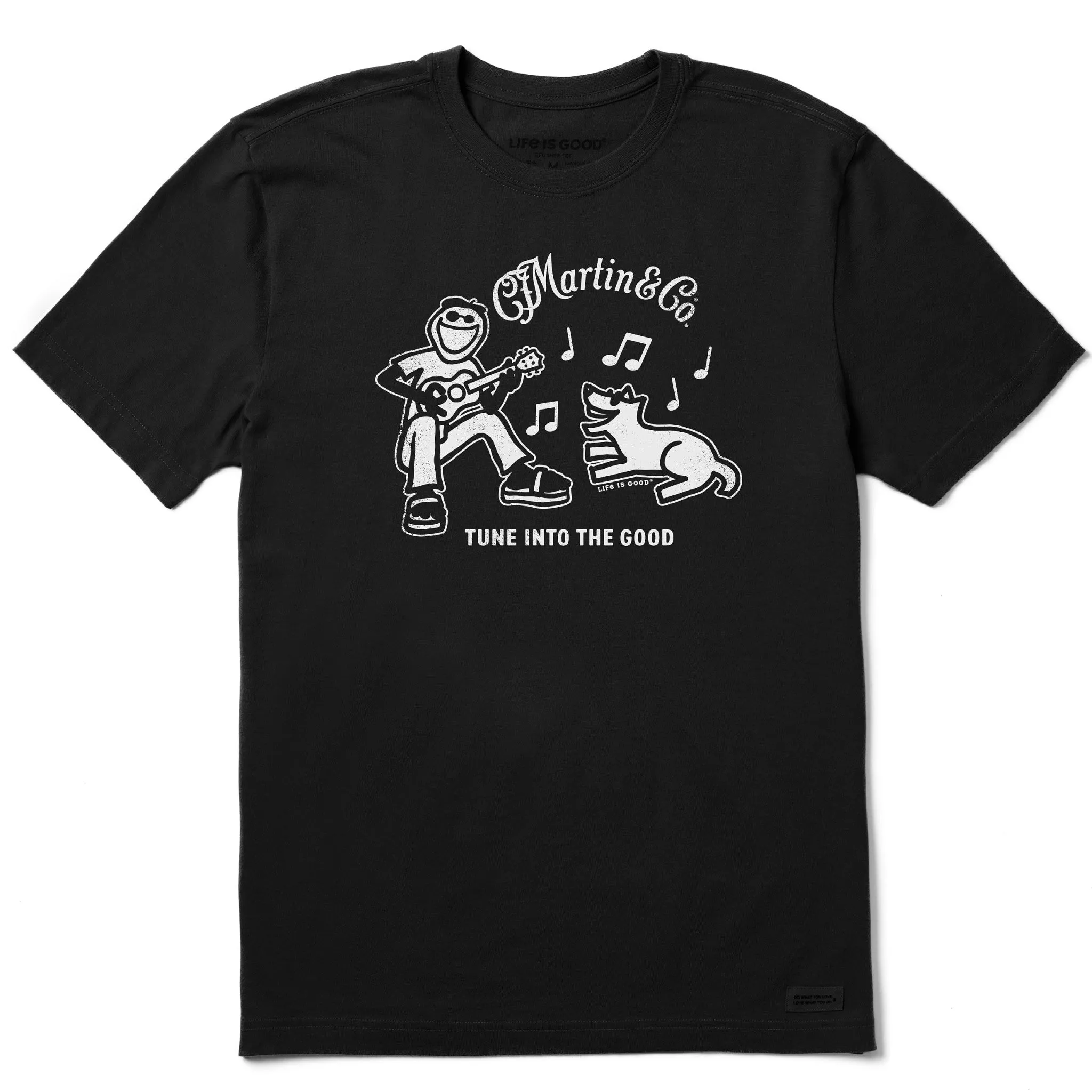 Men's Jake & Rocket Martin Guitar Short Sleeve Crusher Tee Life is Good