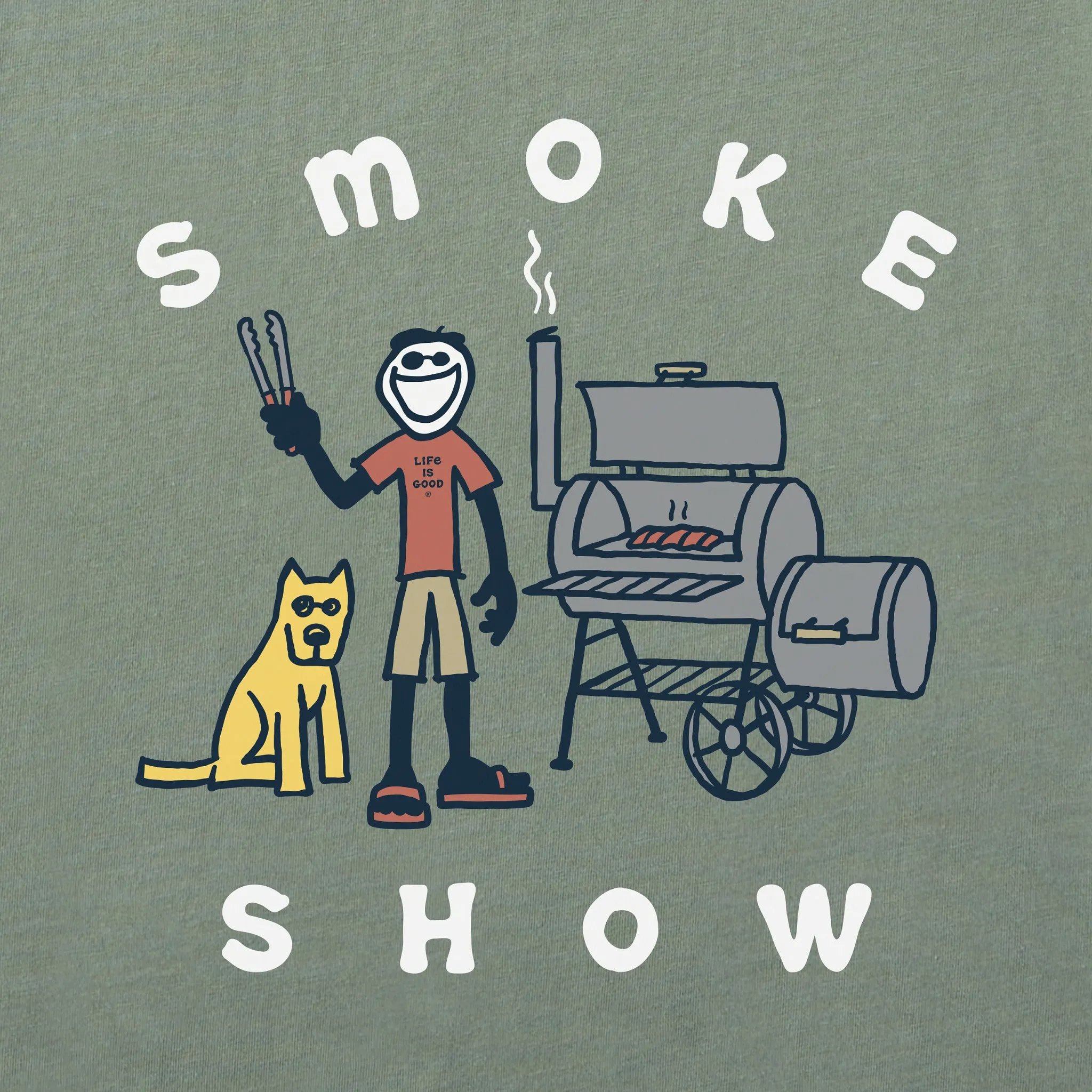 Men's Jake & Rocket Smoker Short Sleeve Tee Life is Good