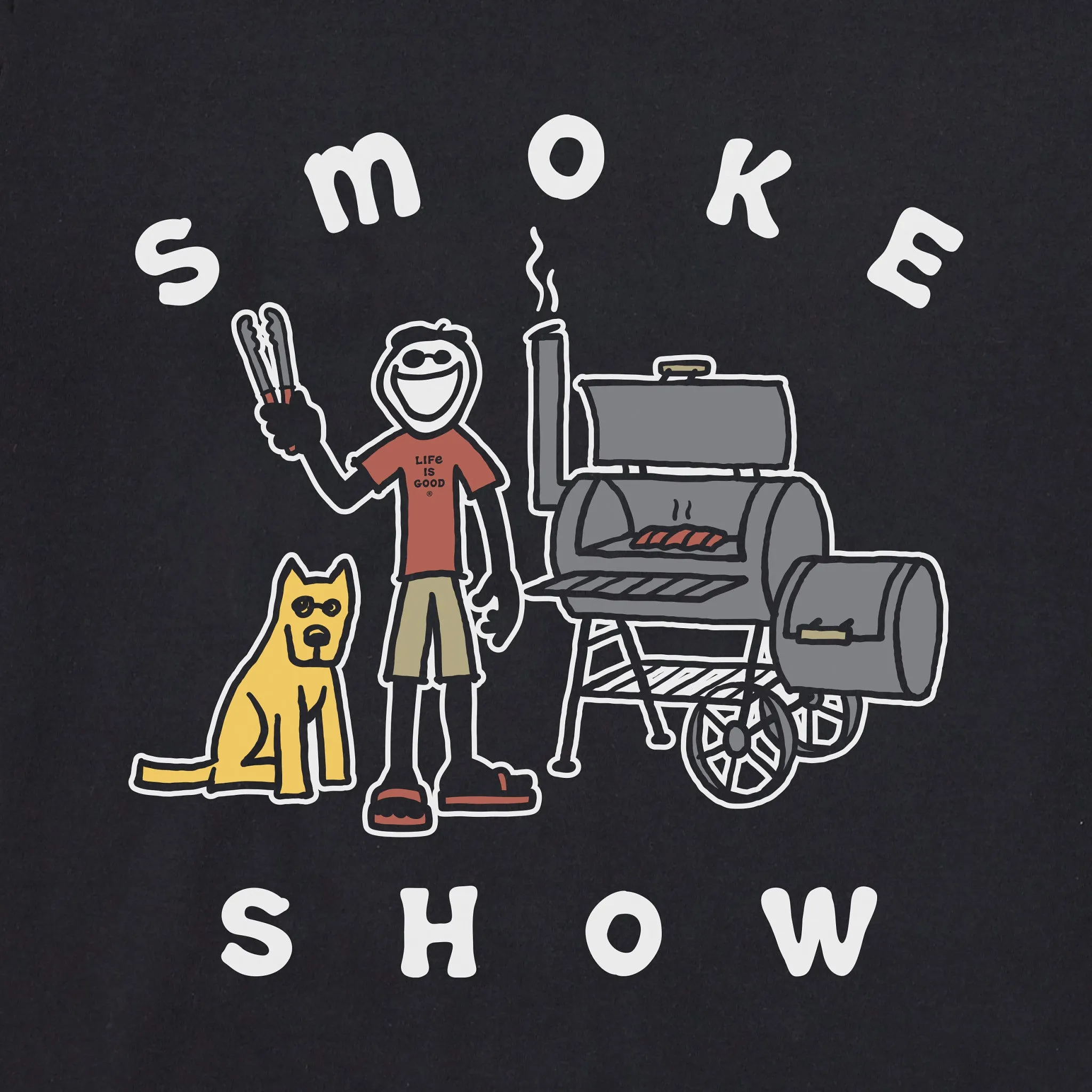 Men's Jake & Rocket Smoker Short Sleeve Tee Life is Good