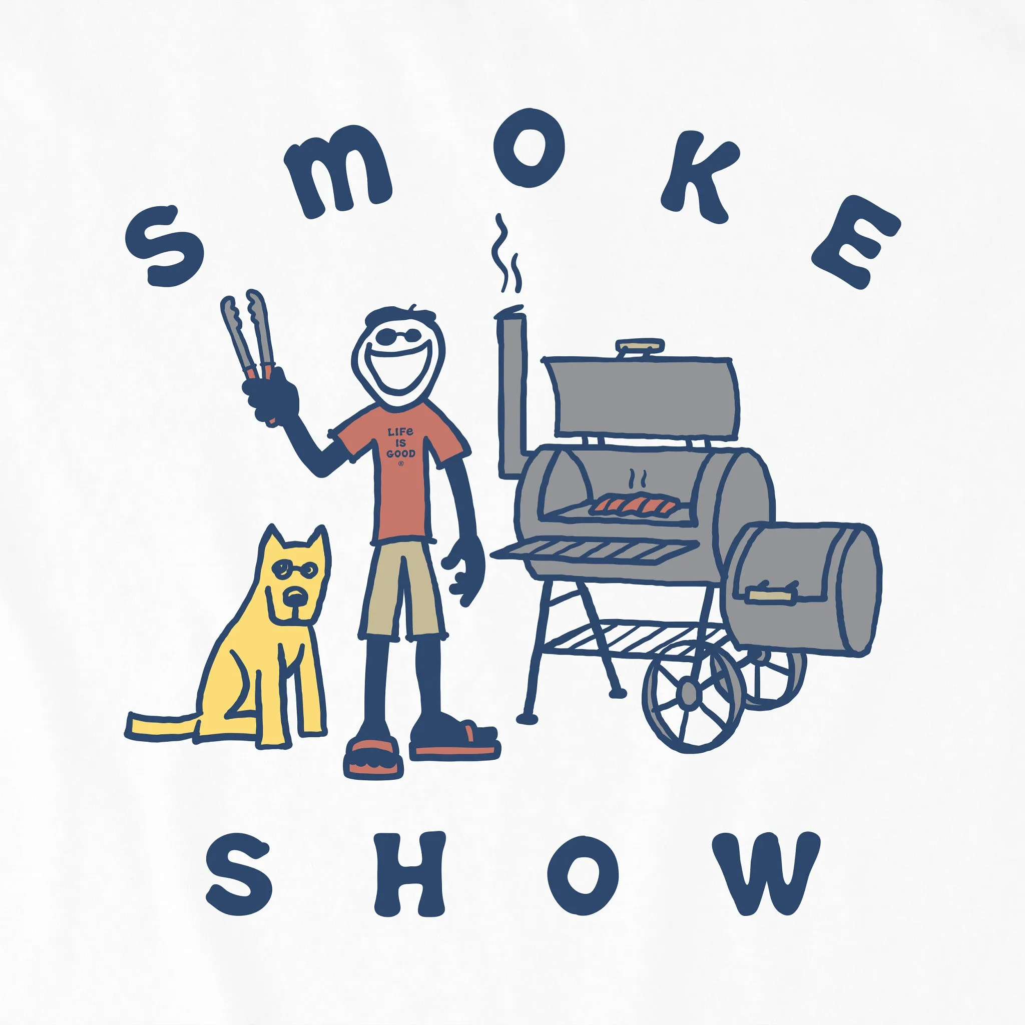 Men's Jake & Rocket Smoker Short Sleeve Tee Life is Good
