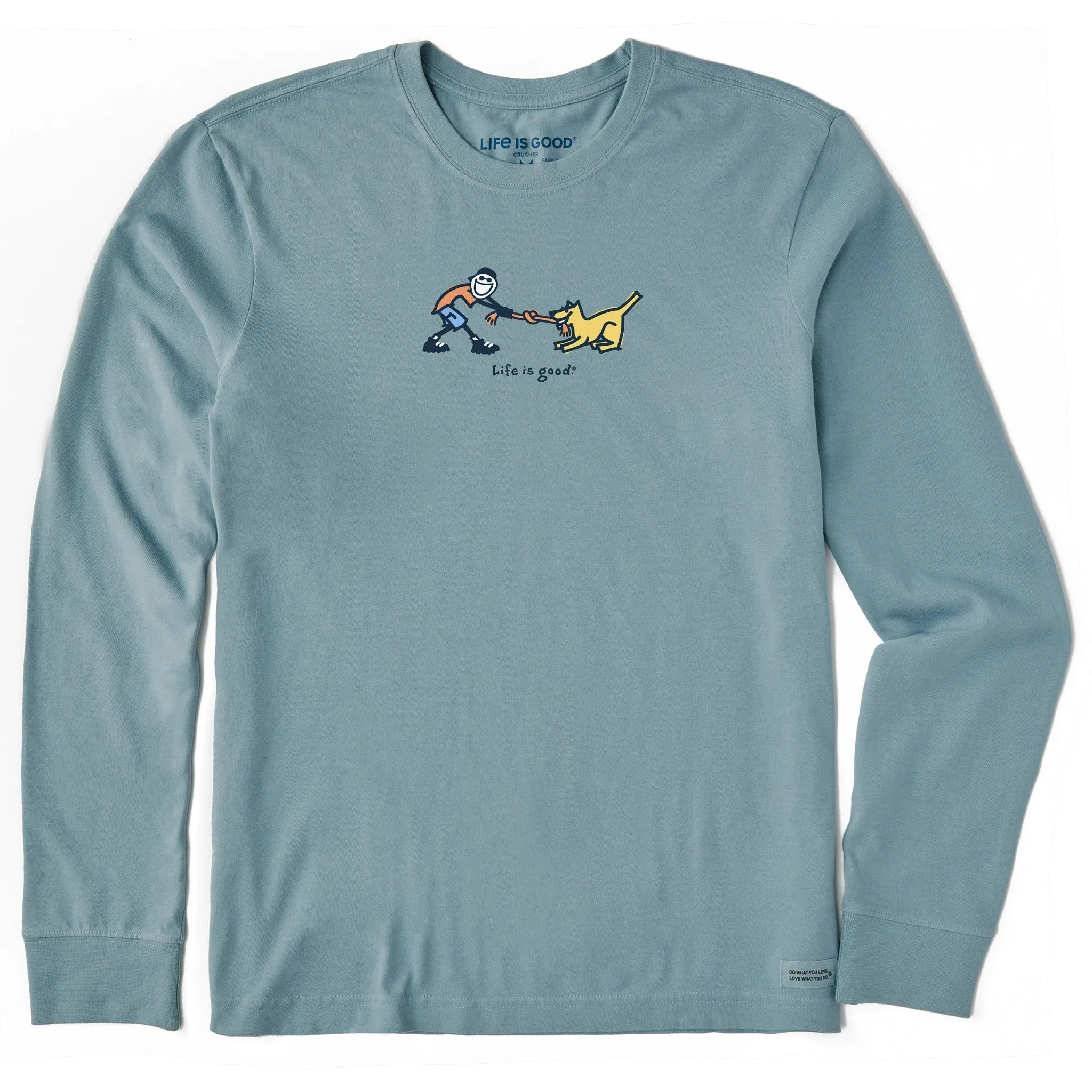 Men's Jake & Rocket Tug of War Long Sleeve Crusher Tee Life is Good