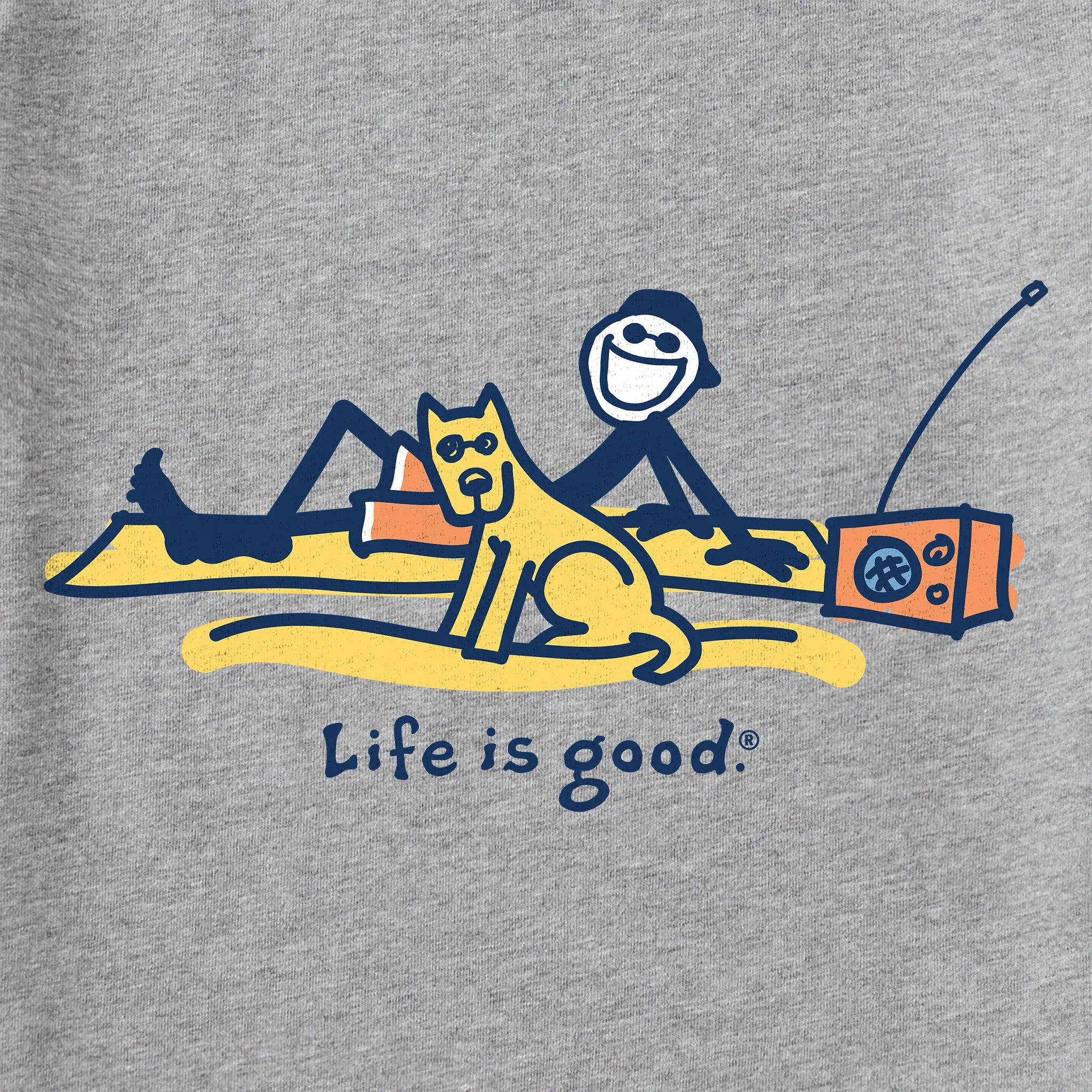 Men's Jake and Rocket Beach Day Short Sleeve  Tee Life is Good