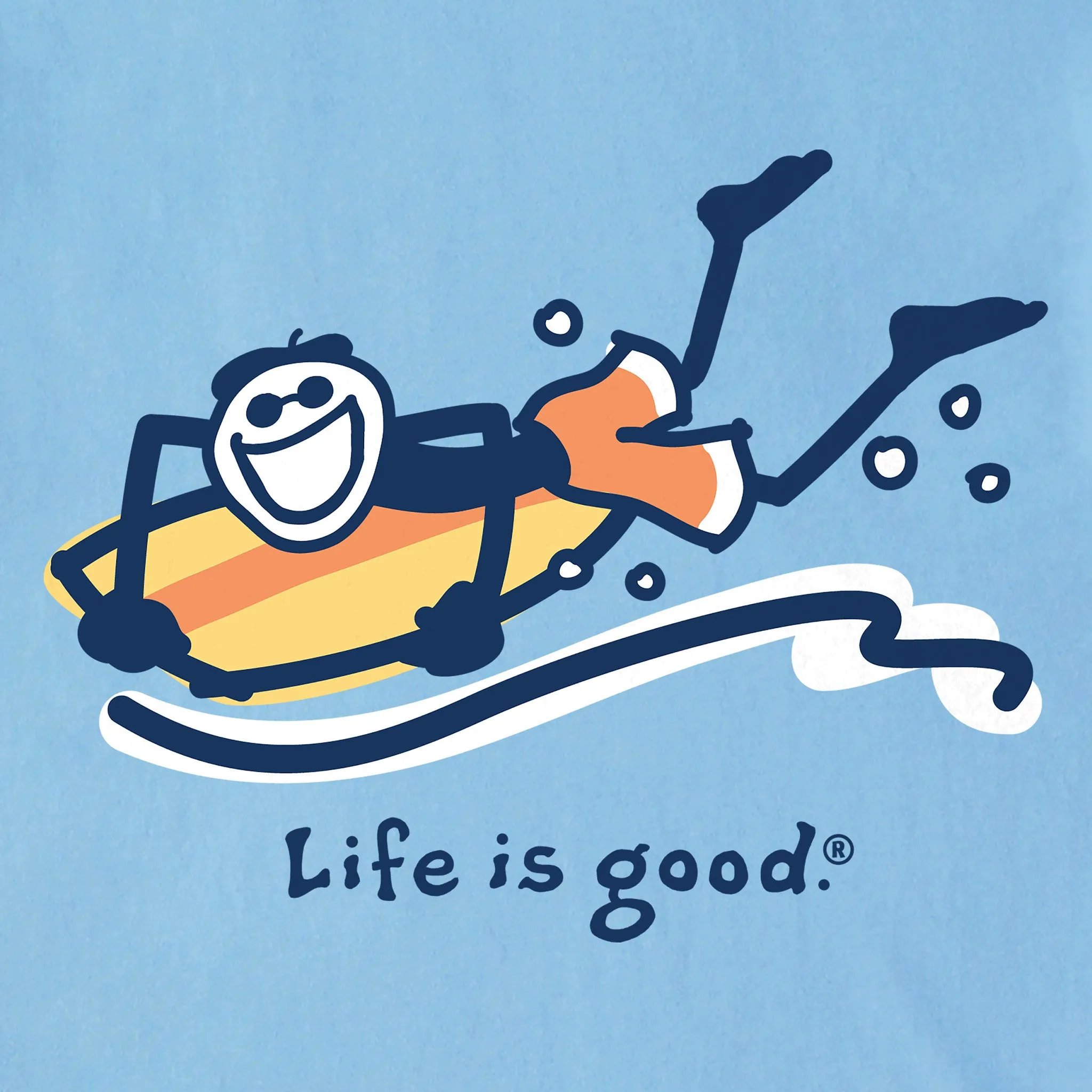 Men's Jake Boogie Board Short Sleeve Crusher Tee Life is Good