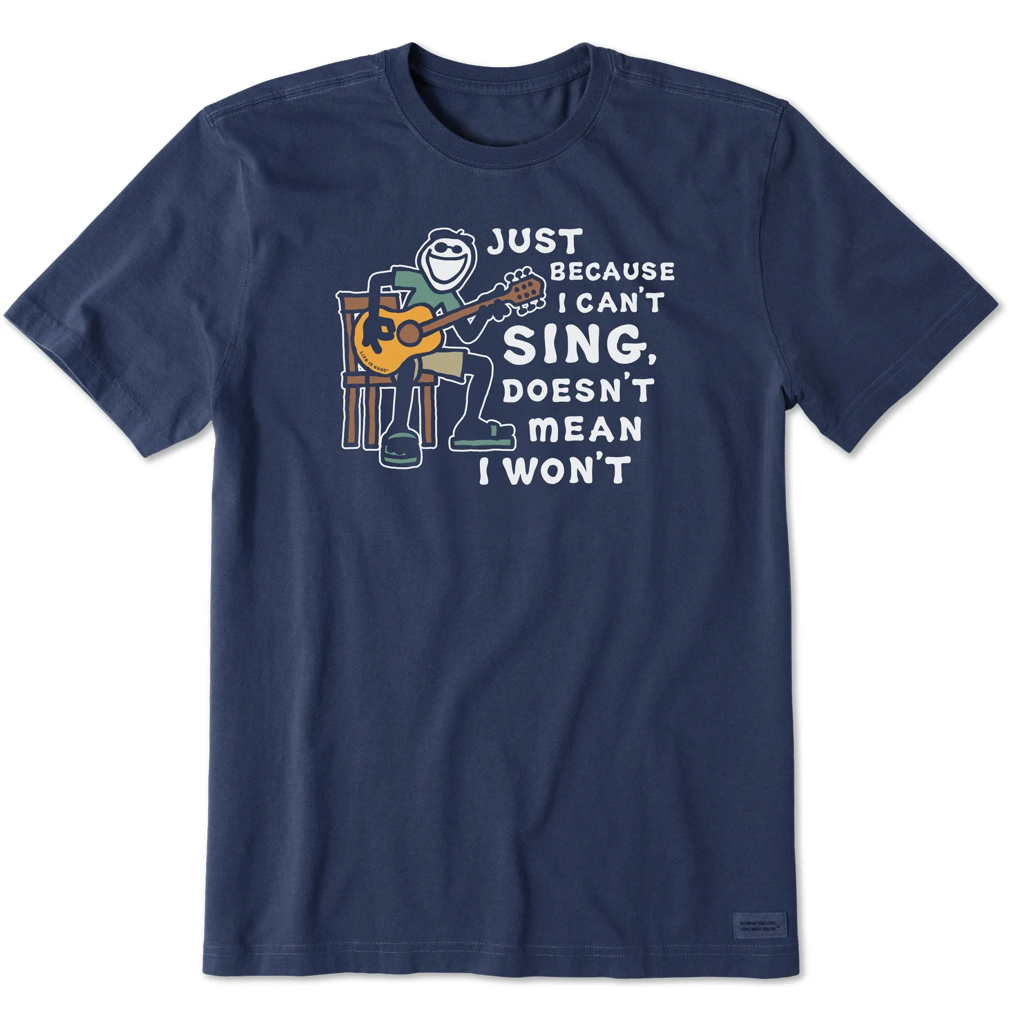 Men's Jake Can't Sing Guitar Short Sleeve Tee Life is Good