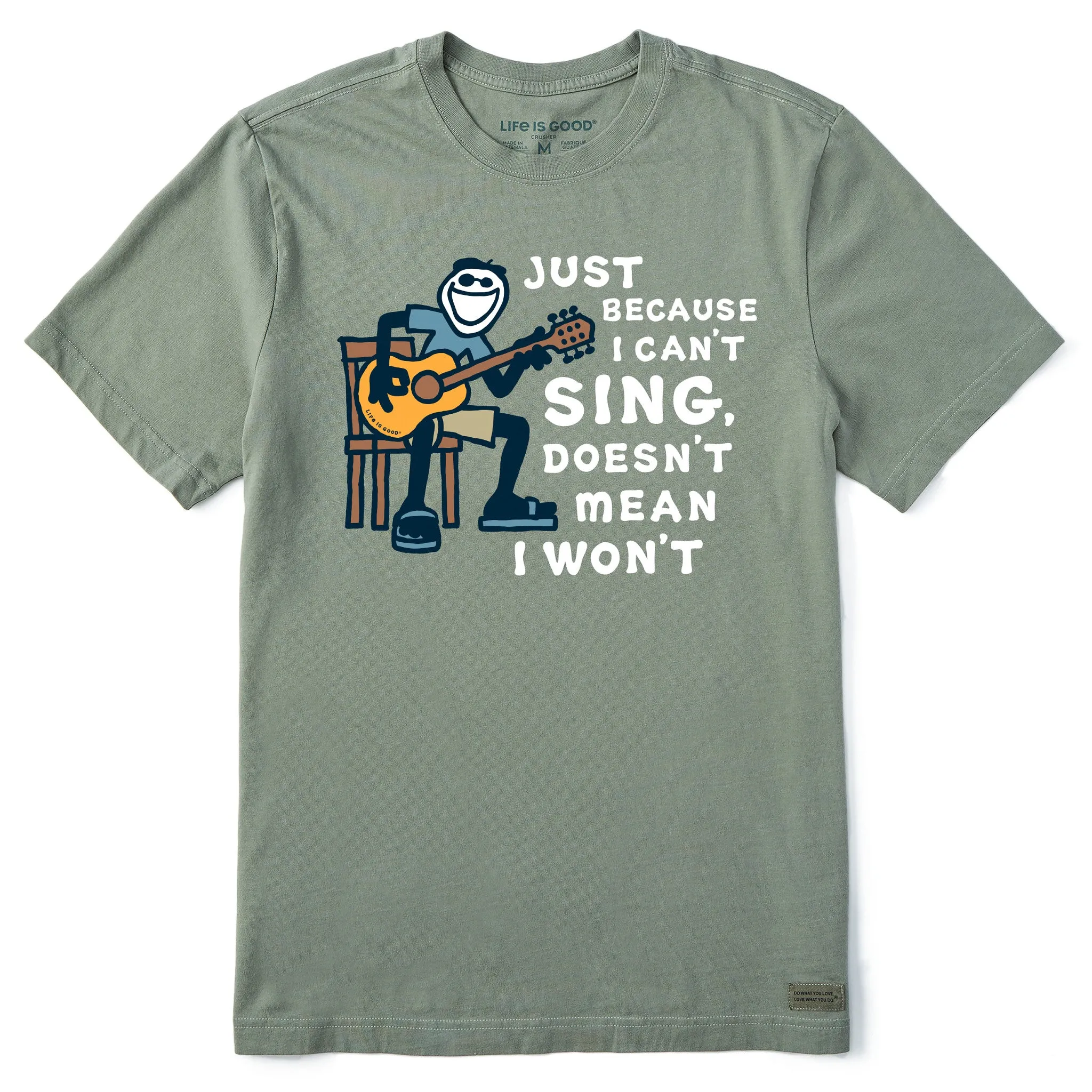 Men's Jake Can't Sing Guitar Short Sleeve Tee Life is Good