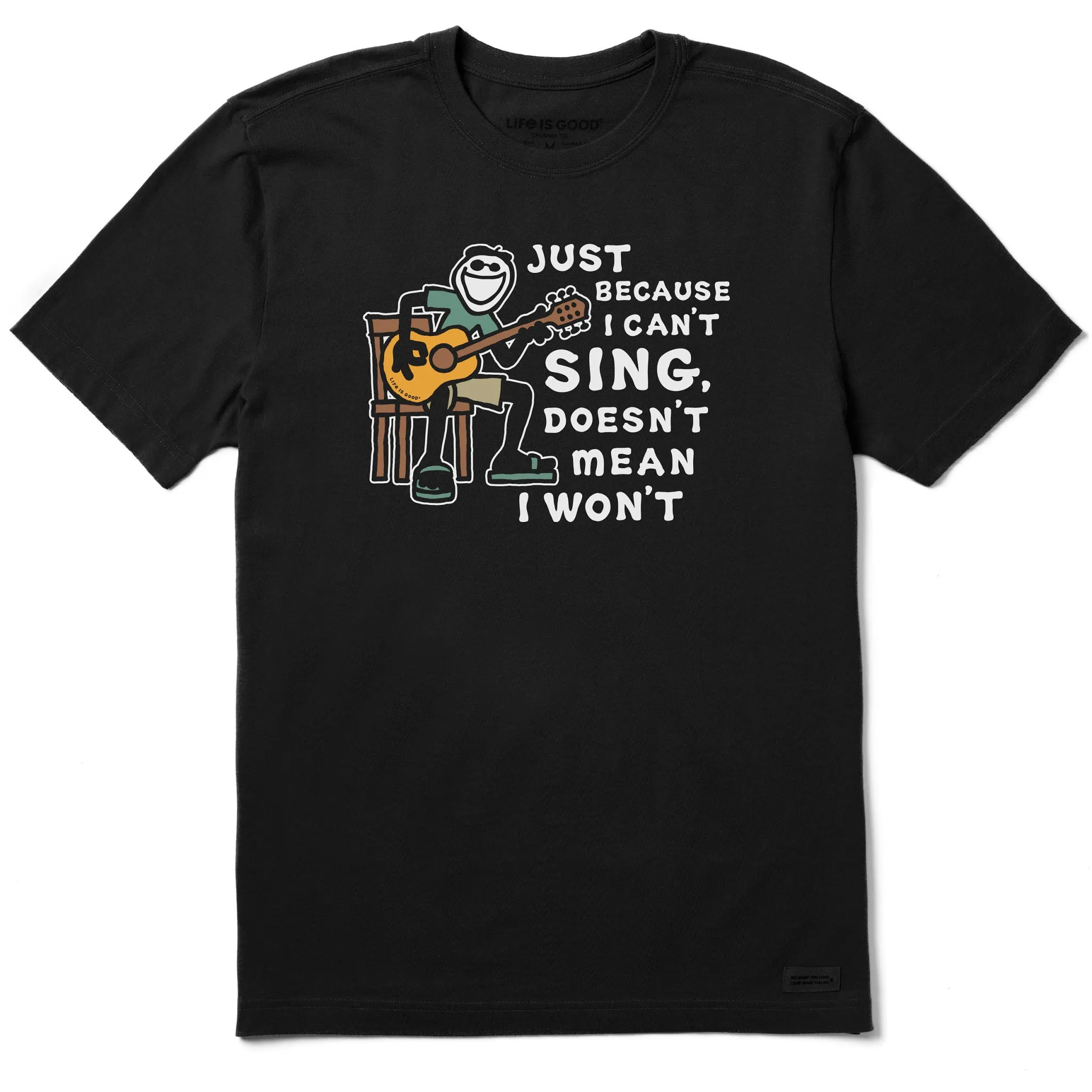Men's Jake Can't Sing Guitar Short Sleeve Tee Life is Good
