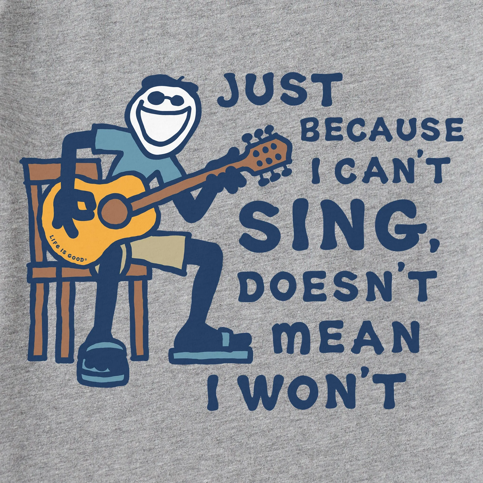 Men's Jake Can't Sing Guitar Short Sleeve Tee Life is Good