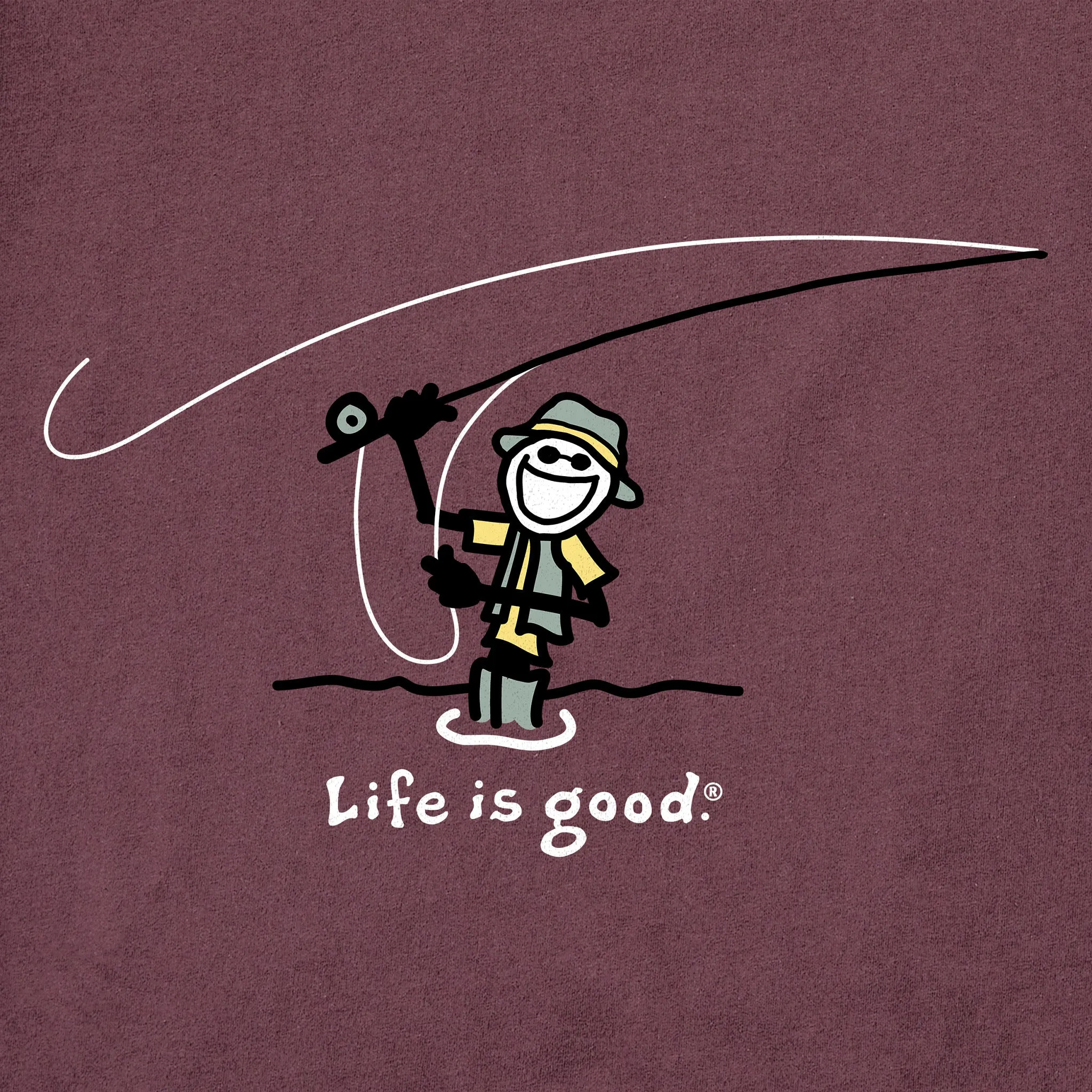 Men's Jake Cast Fish Short Sleeve Crusher Tee Life is Good