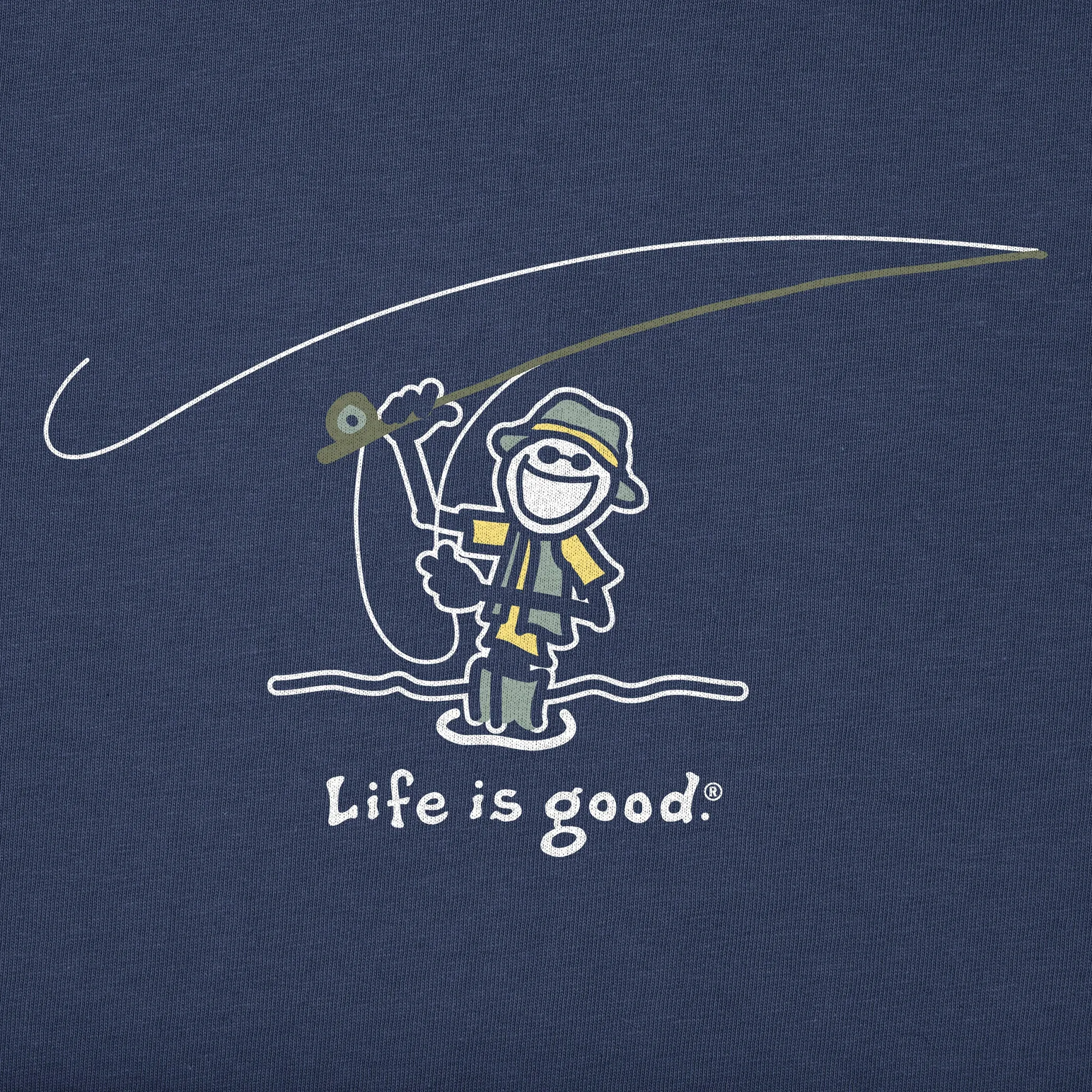 Men's Jake Cast Fish Short Sleeve Crusher Tee Life is Good