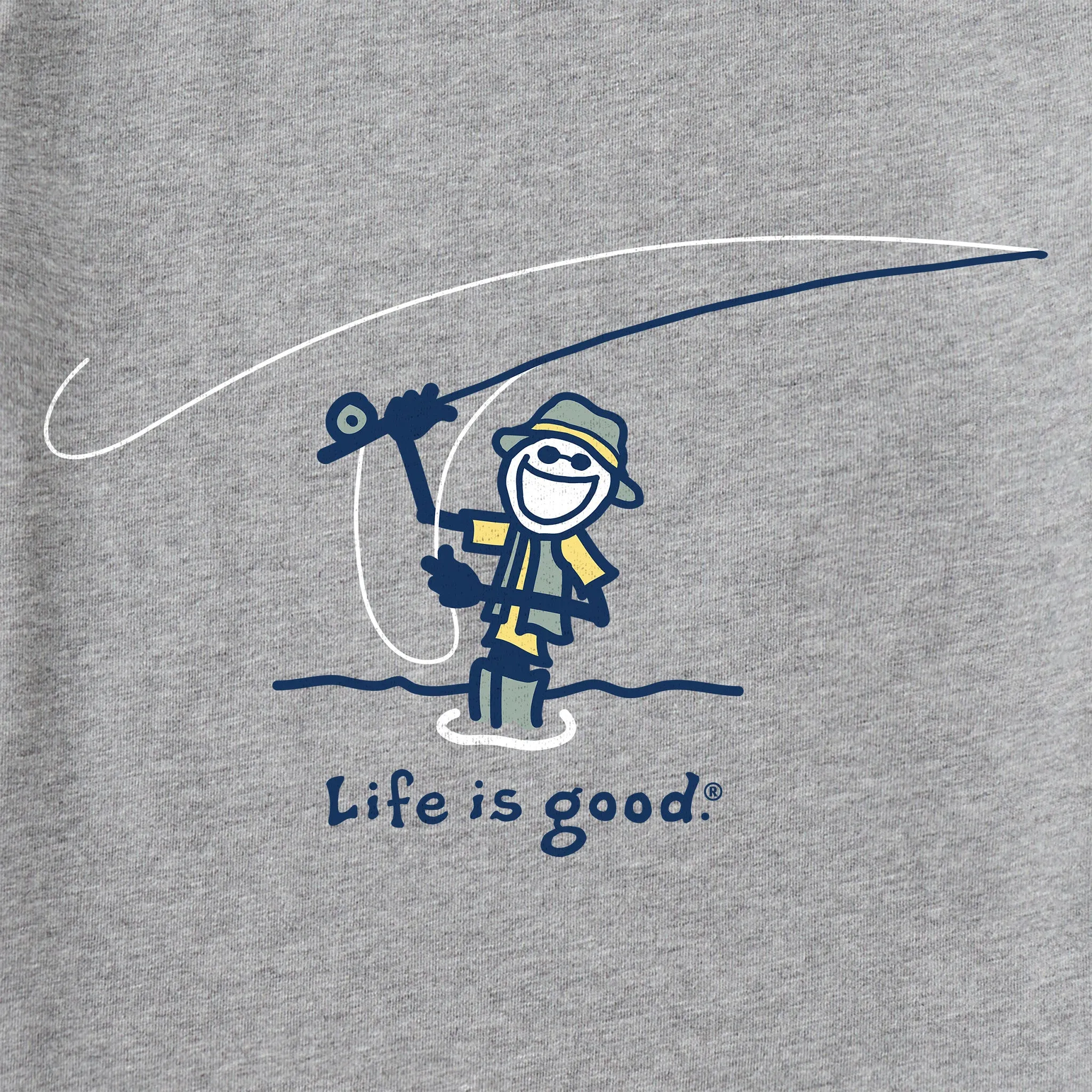 Men's Jake Cast Fish Short Sleeve Crusher Tee Life is Good