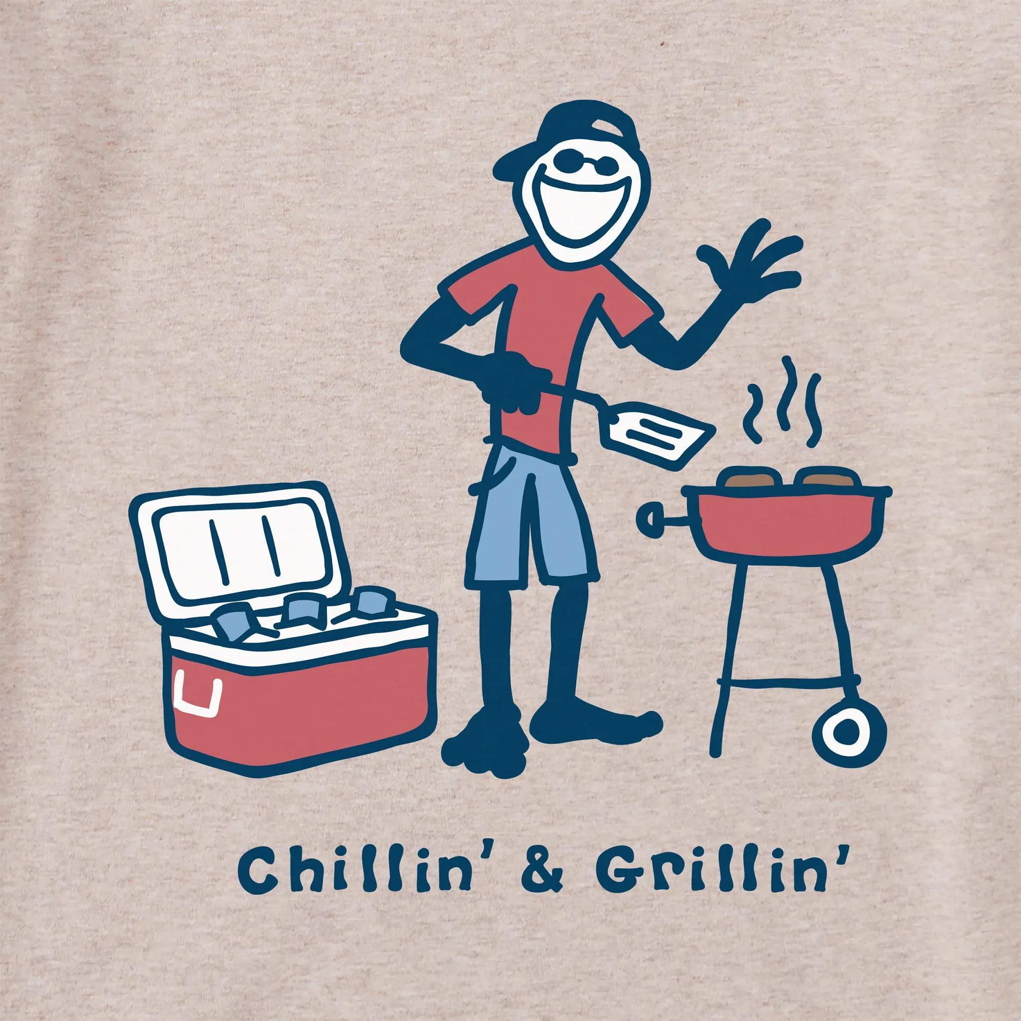 Men's Jake Chillin And Grillin Short Sleeve Crusher Tee Life is Good