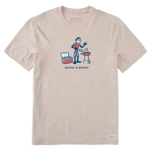 Men's Jake Chillin And Grillin Short Sleeve Crusher Tee Life is Good