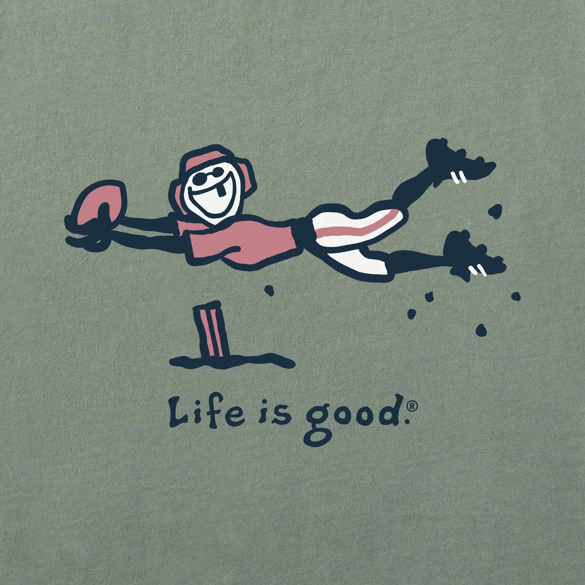Men's Jake Football Flay Short Sleeve Tee Life is Good