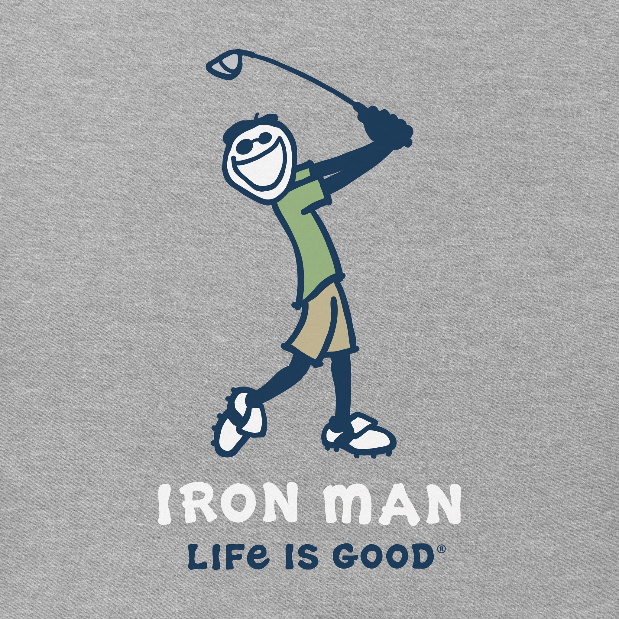 Men's Jake Iron Man Golf Short Sleeve Tee Life is Good