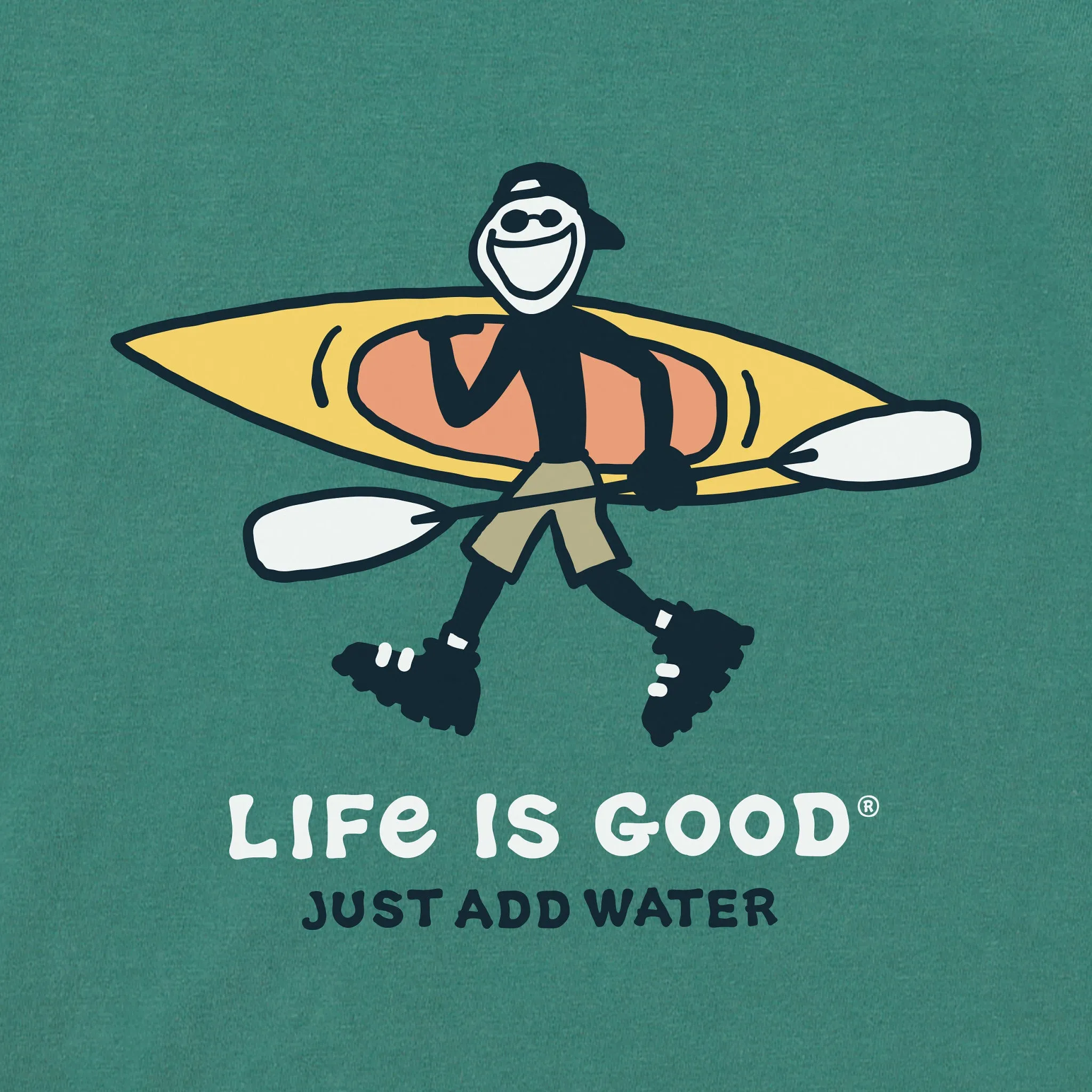 Men's Jake Just Add Water Kayak Short Sleeve Tee Life is Good