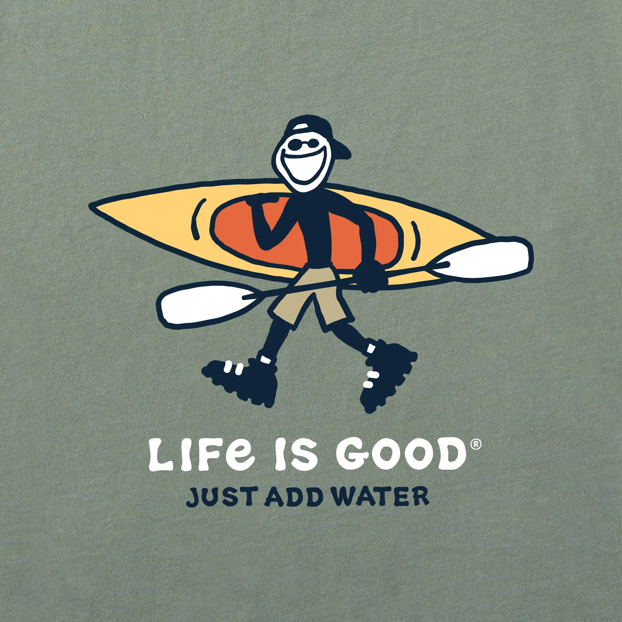 Men's Jake Just Add Water Kayak Short Sleeve Tee Life is Good