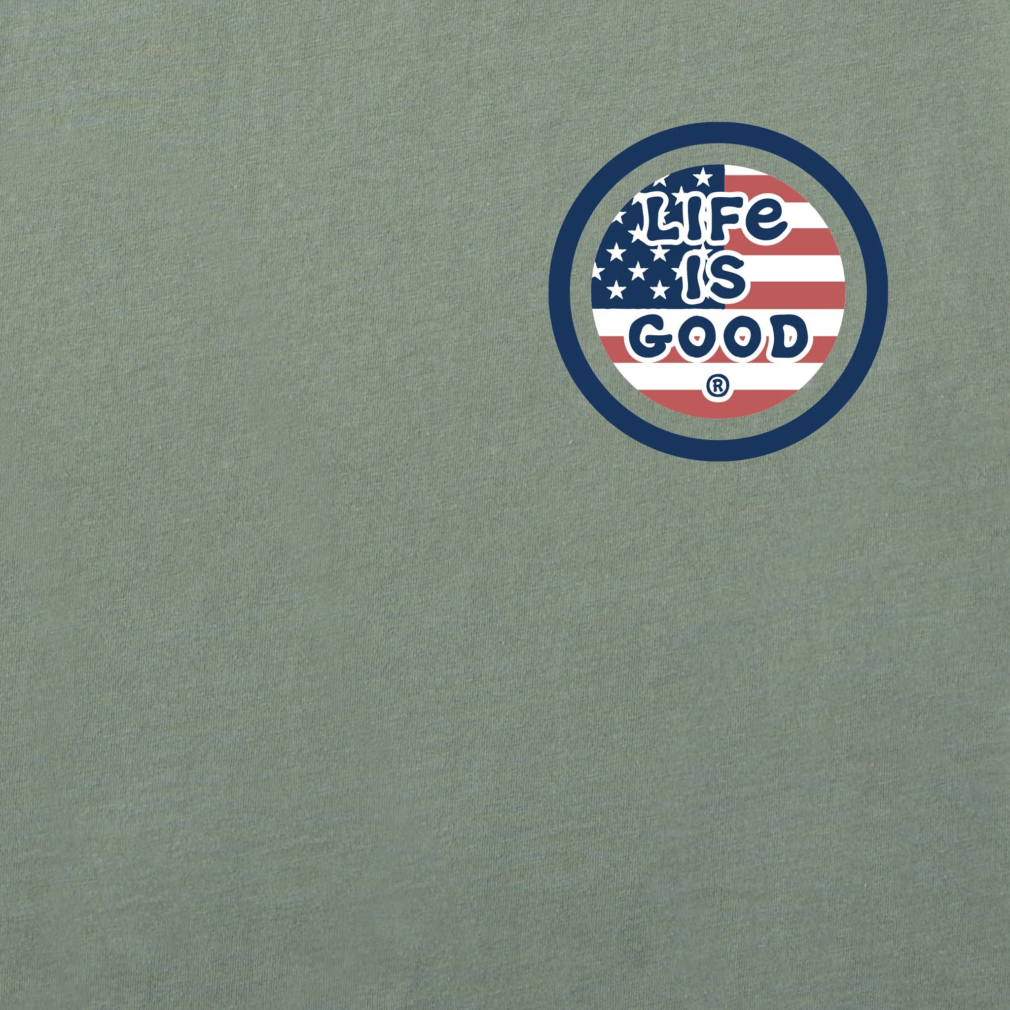 Men's Jake Ski USA Long Sleeve Crusher Tee Life is Good