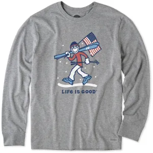 Men's Jake Ski USA Long Sleeve Crusher Tee Life is Good