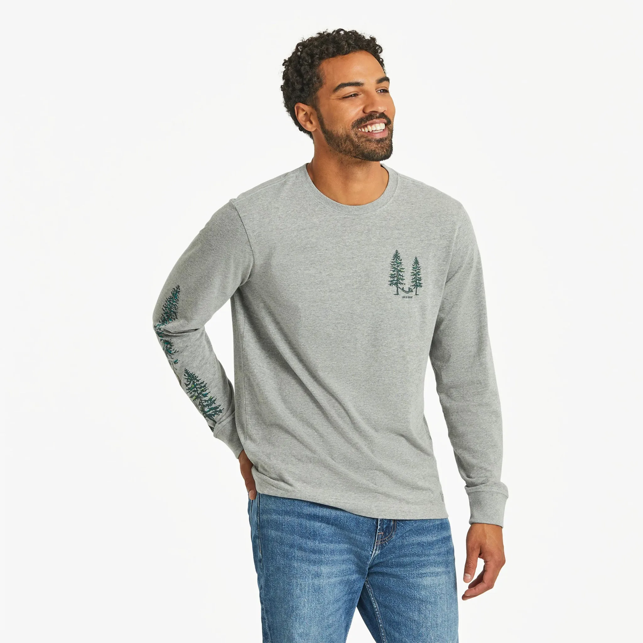 Men's Jake Trees Long Sleeve Crusher Tee Life is Good