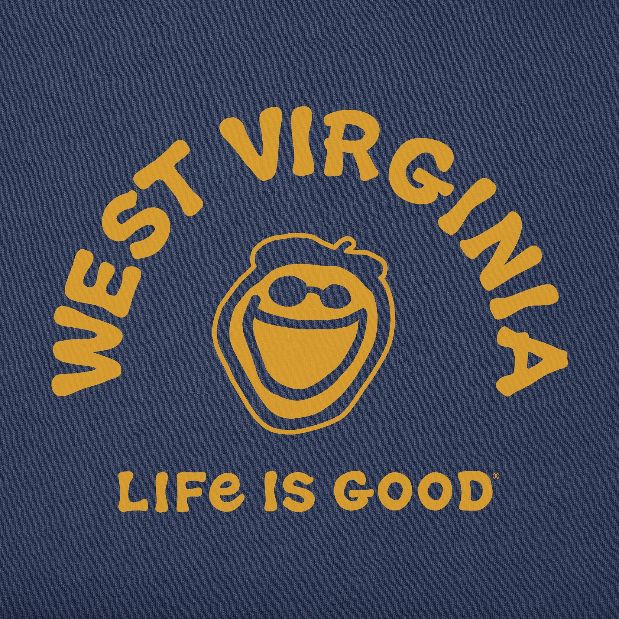 Men's Jake West Virginia Short Sleeve Crusher Tee Life is Good