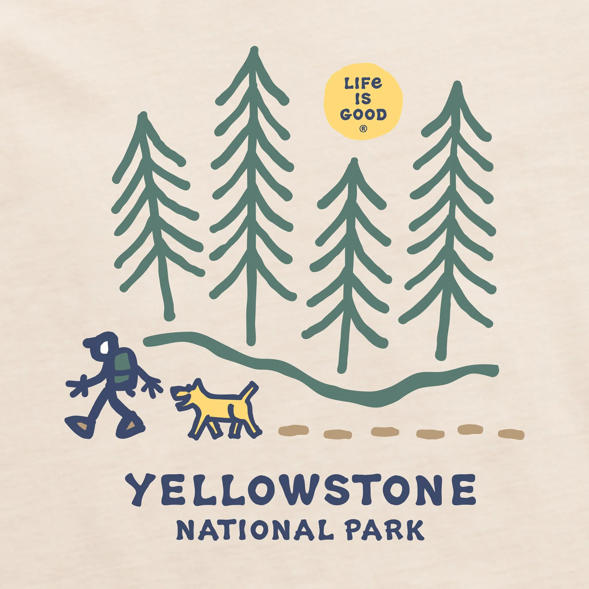 Men's Jake Yellowstone Hike Short Sleeve Crusher Tee Life is Good