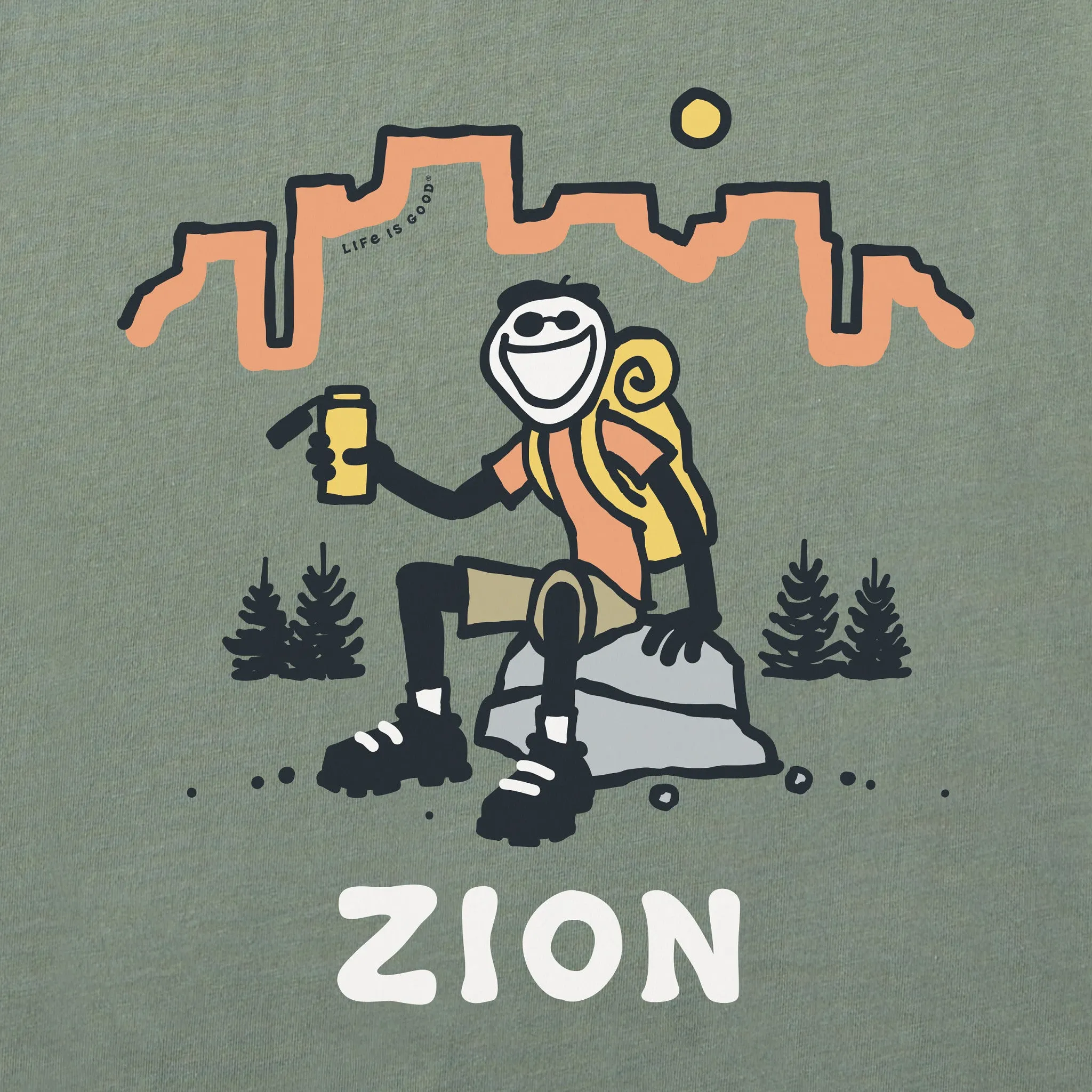 Men's Jake Zion National Park Short Sleeve Crusher Tee Life is Good